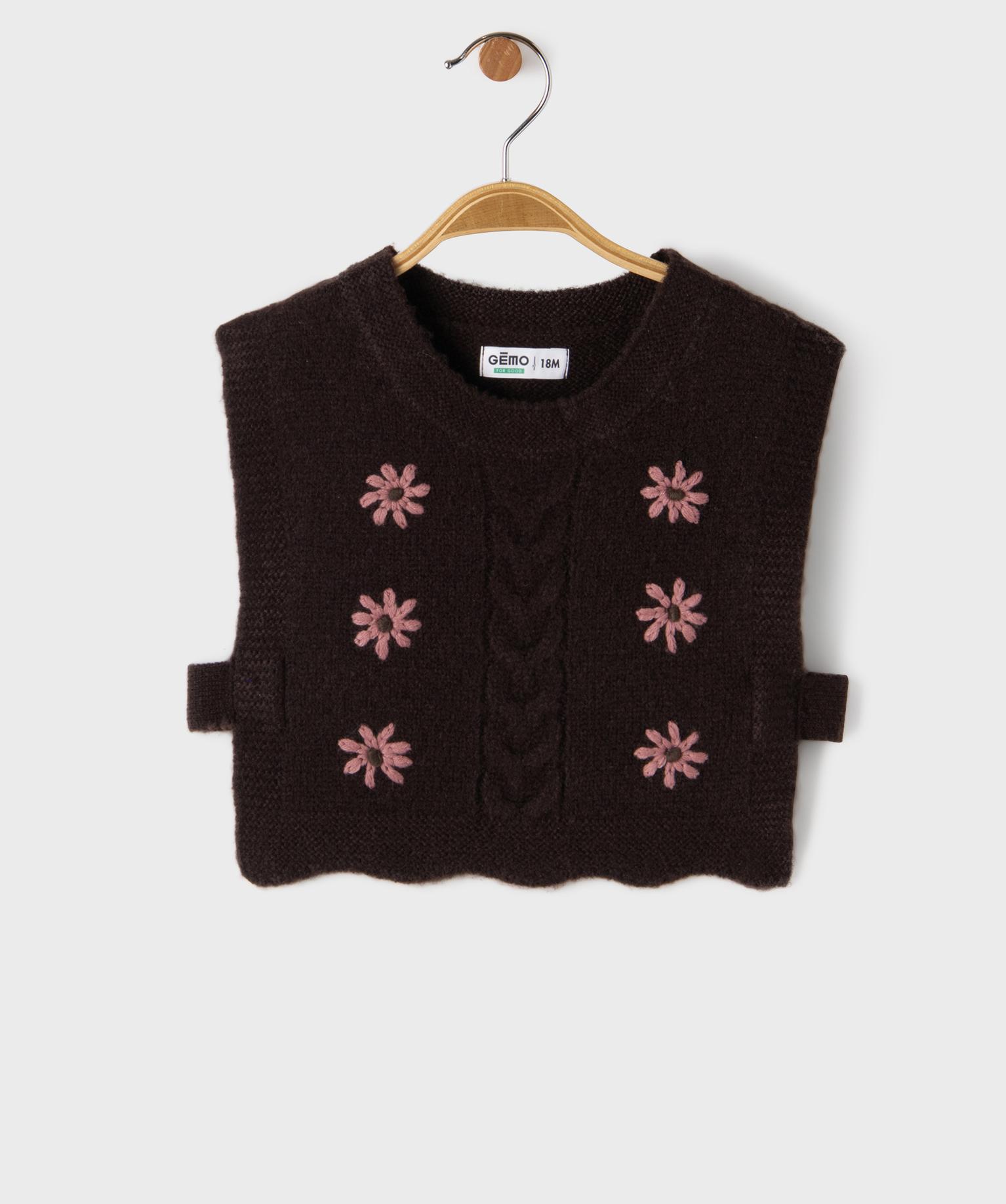 Pull sans manches brodé bébé fille - GEMO Pull sans manches brodé bébé fille - GEMO