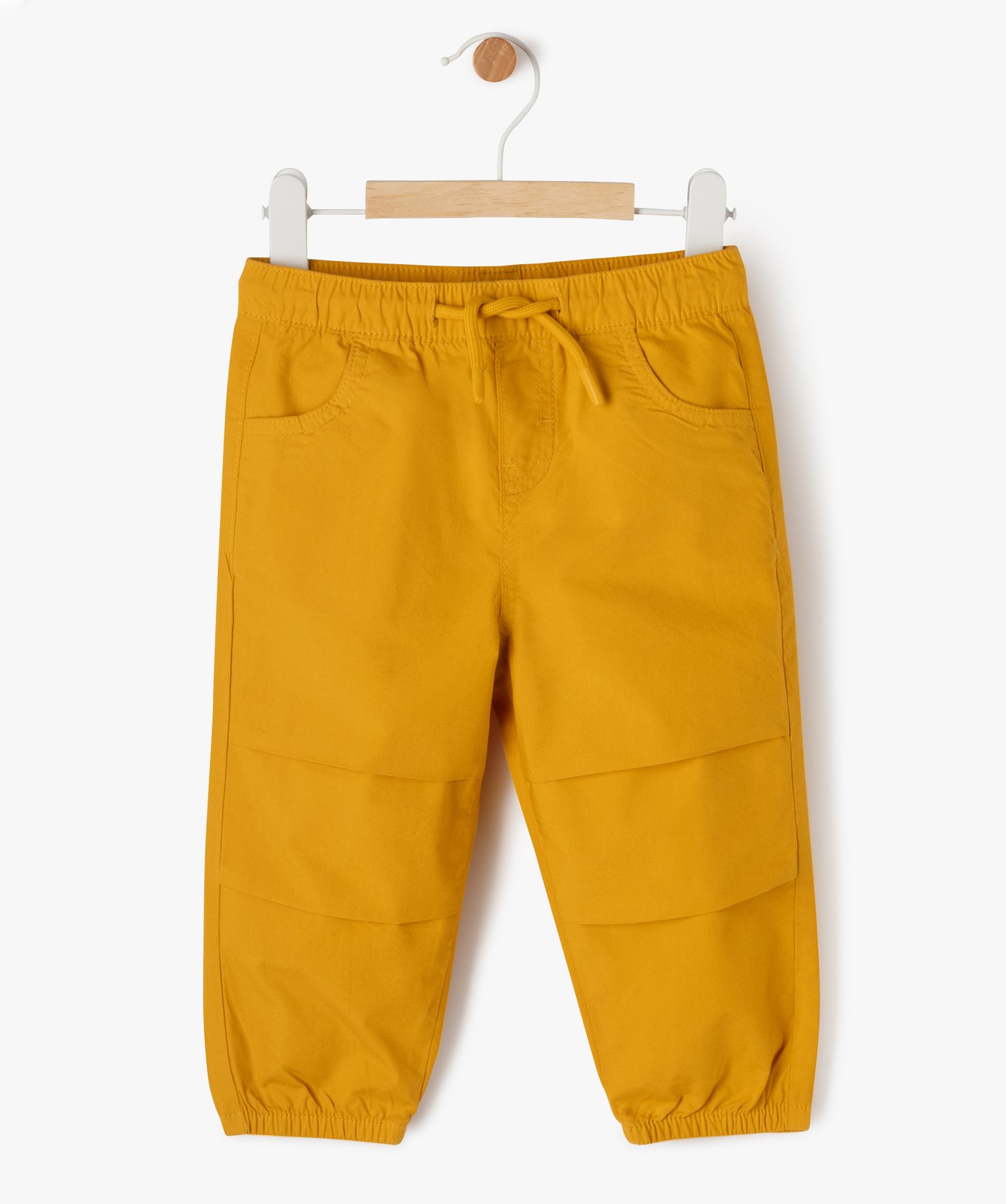 Pantalon parachute en toile bébé garçon - 6M - jaune - GEMO