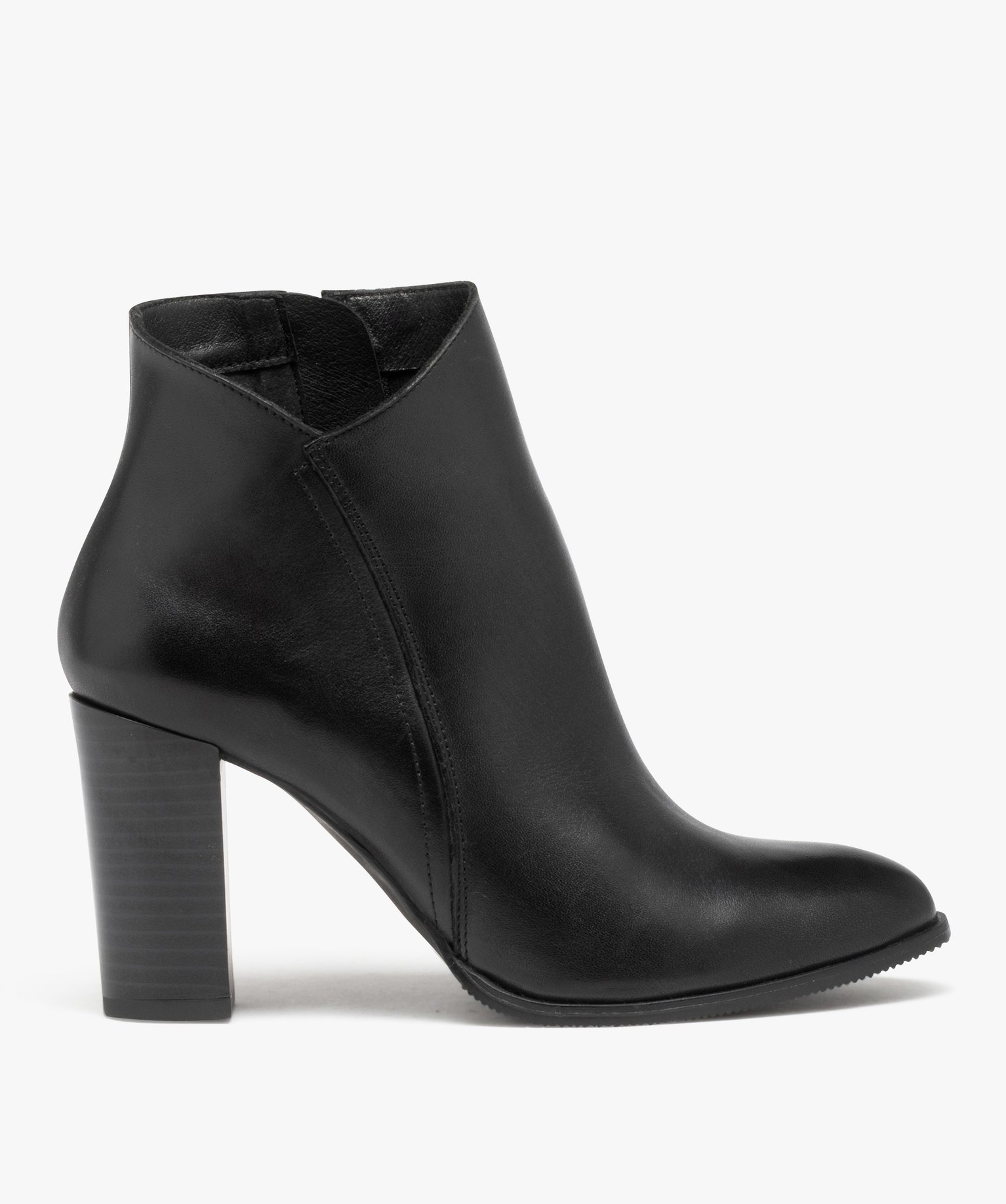Chaussures Femme à Talons Avec Sangle - Cuir Véritable - Pointure 40 - Noir - Neuves Sous Boîte