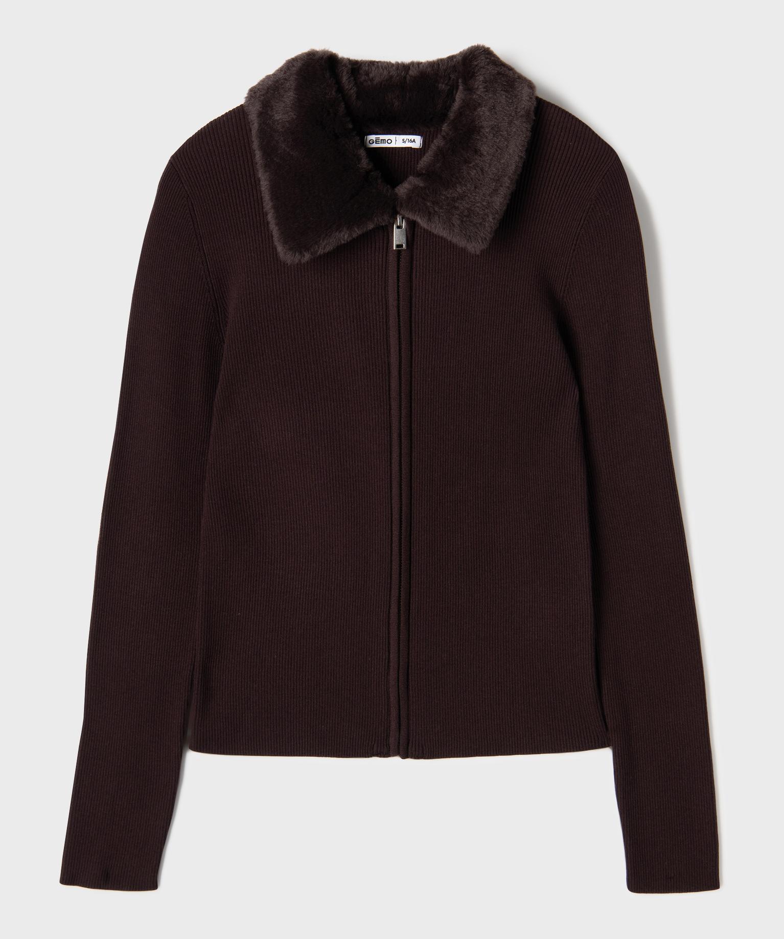 Gilet zippé en maille fille - GEMO