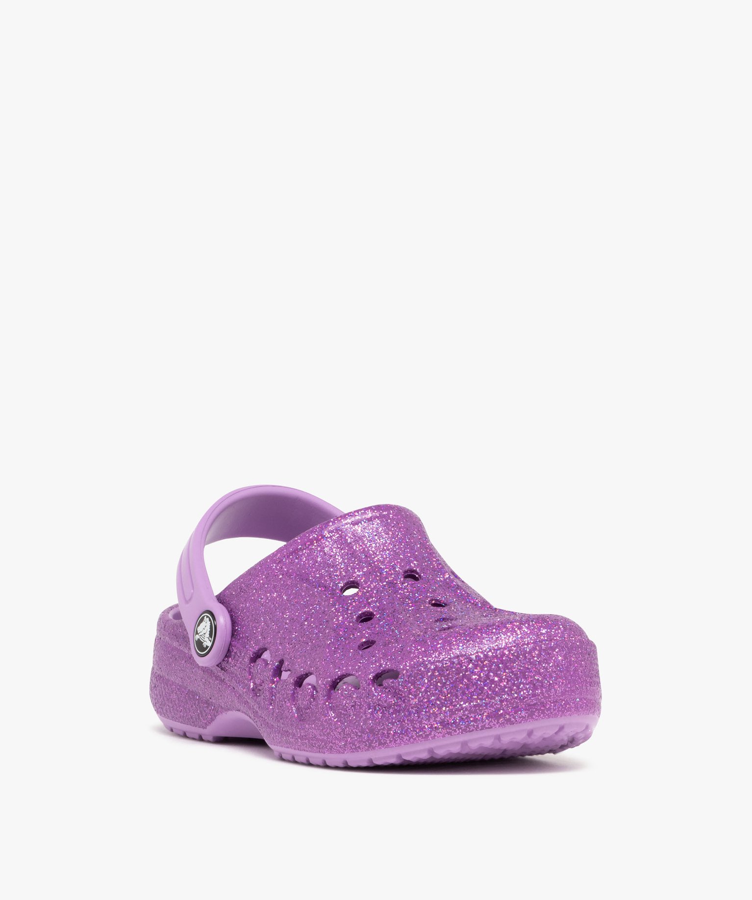 Sabots souples fille dessus perforé à paillettes - Crocs - 32/33 - violet - CROCS