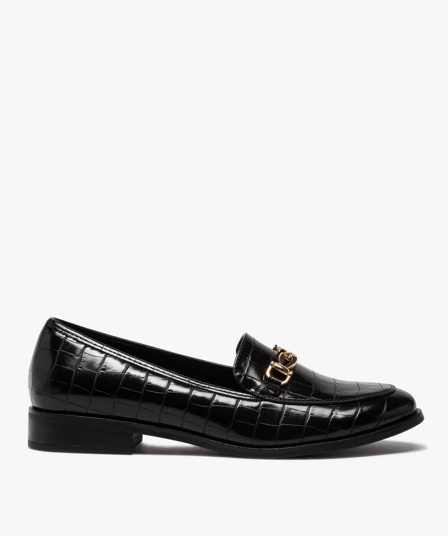 Mocassins VIA DONNA Noir Et Blanc Aspect Croco - Taille 41 - Talon Plat - Neuf Avec Emballage