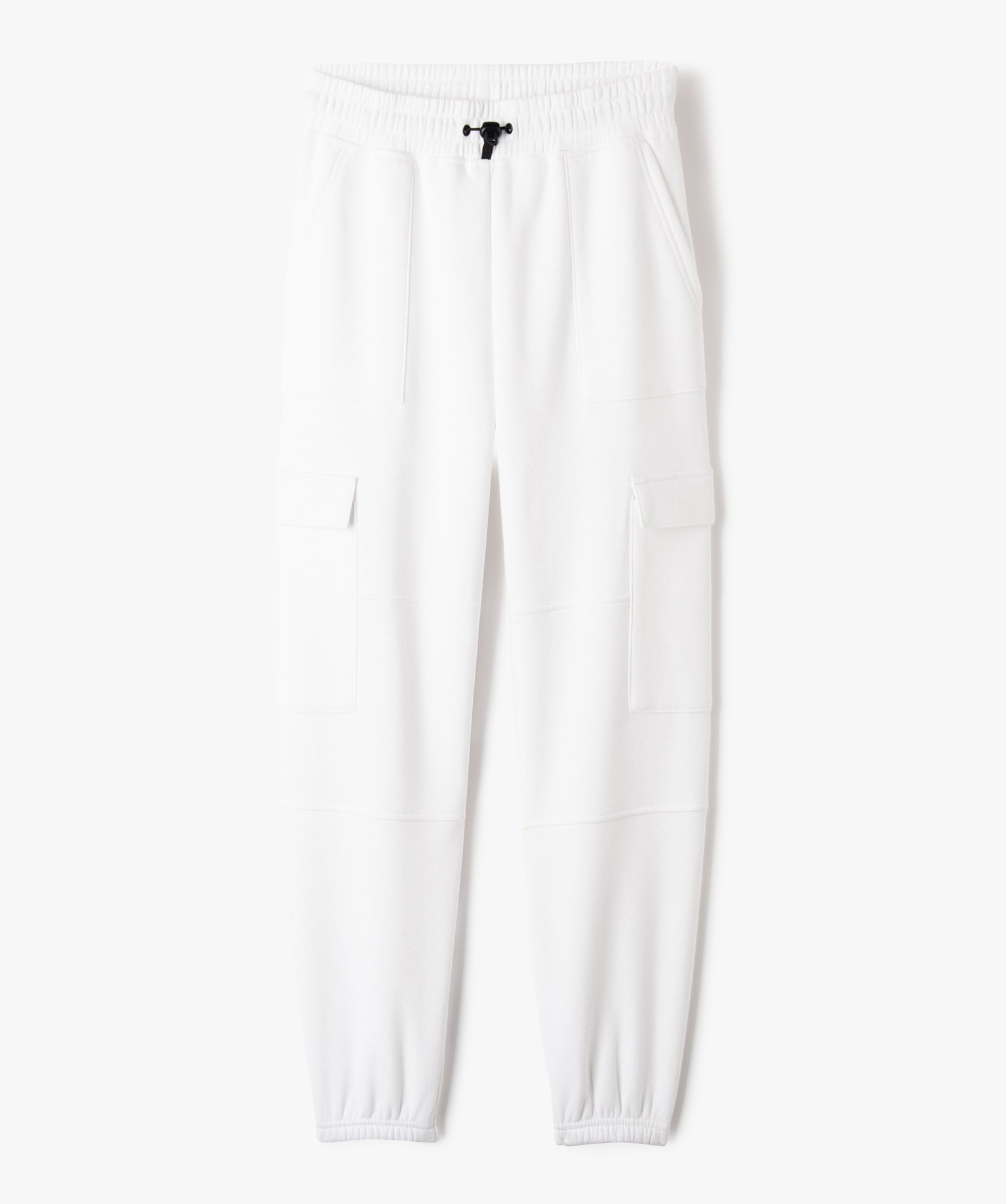 Pantalon de jogging avec poches à rabat sur les cuisses fille - 10 - blanc - GEMO
