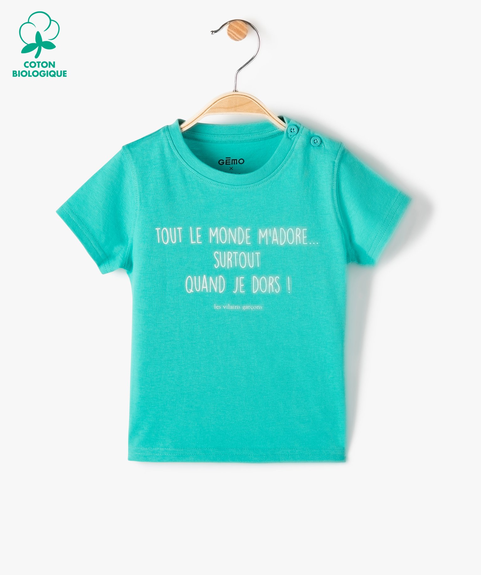 Tee-shirt bébé garçon à message humoristique - GEMO x Les Vilaines filles