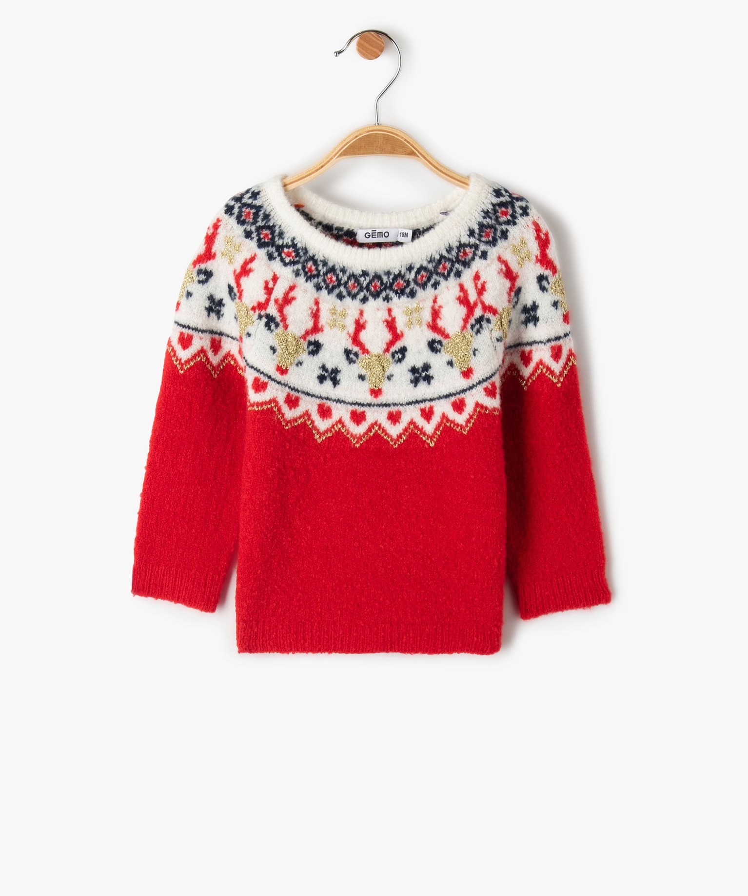 Pull De Noël Pour Bébé - Broderie Lettre Et Motif Sapin - Manches Longues - Taille 0 à 18 Mois - Cadeau De Fête