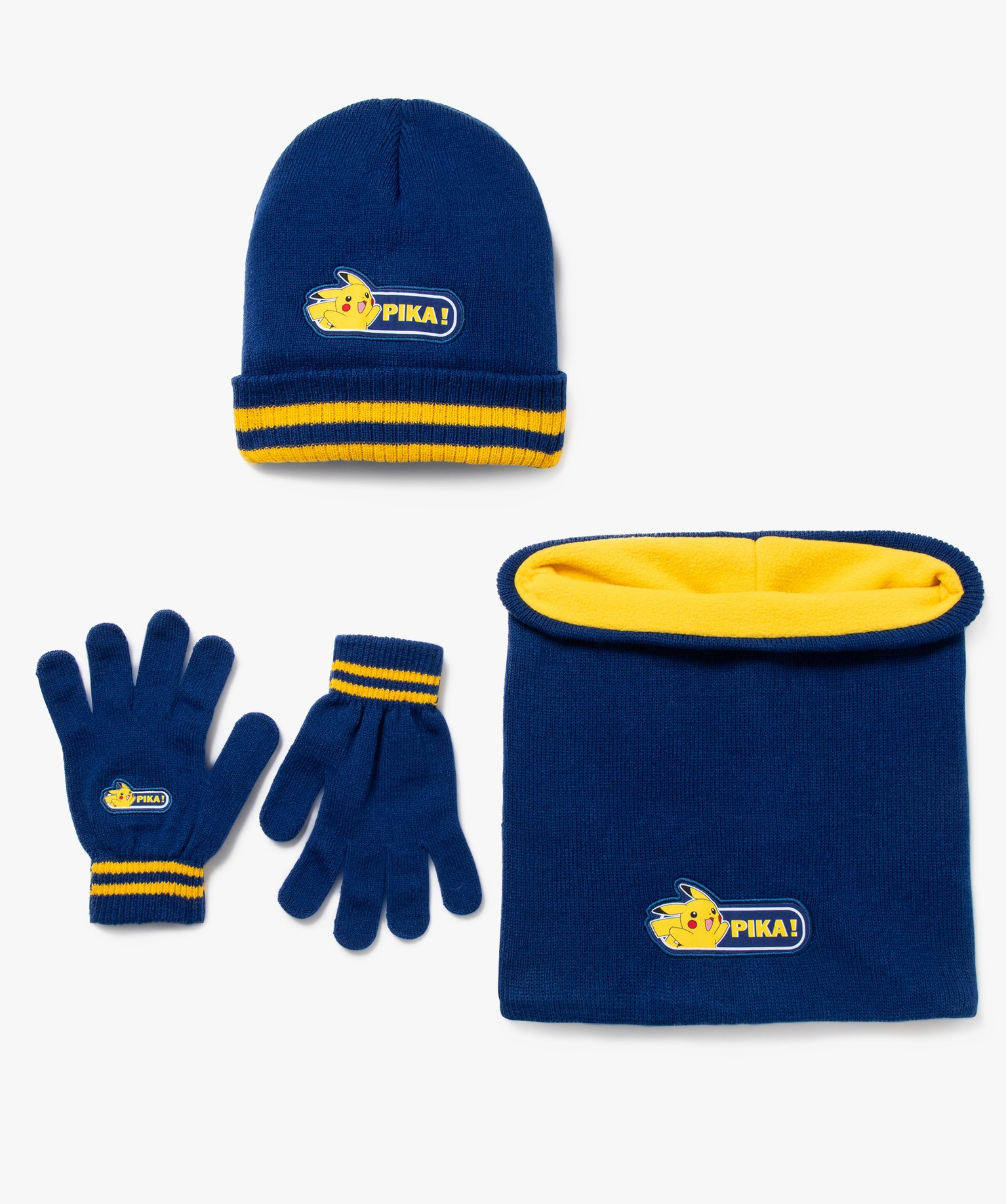 Ensemble accessoires hiver garçon (lot de 3) - Pokemon - TU - bleu standard - POKEMON