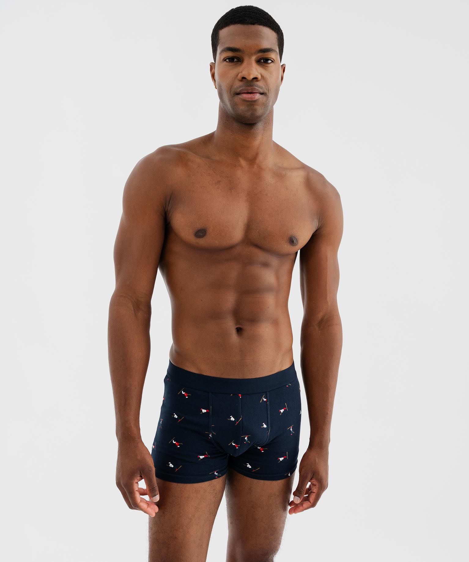 Boxer stretch de Noël homme - 50-52/XXL - bleu chine - GEMO