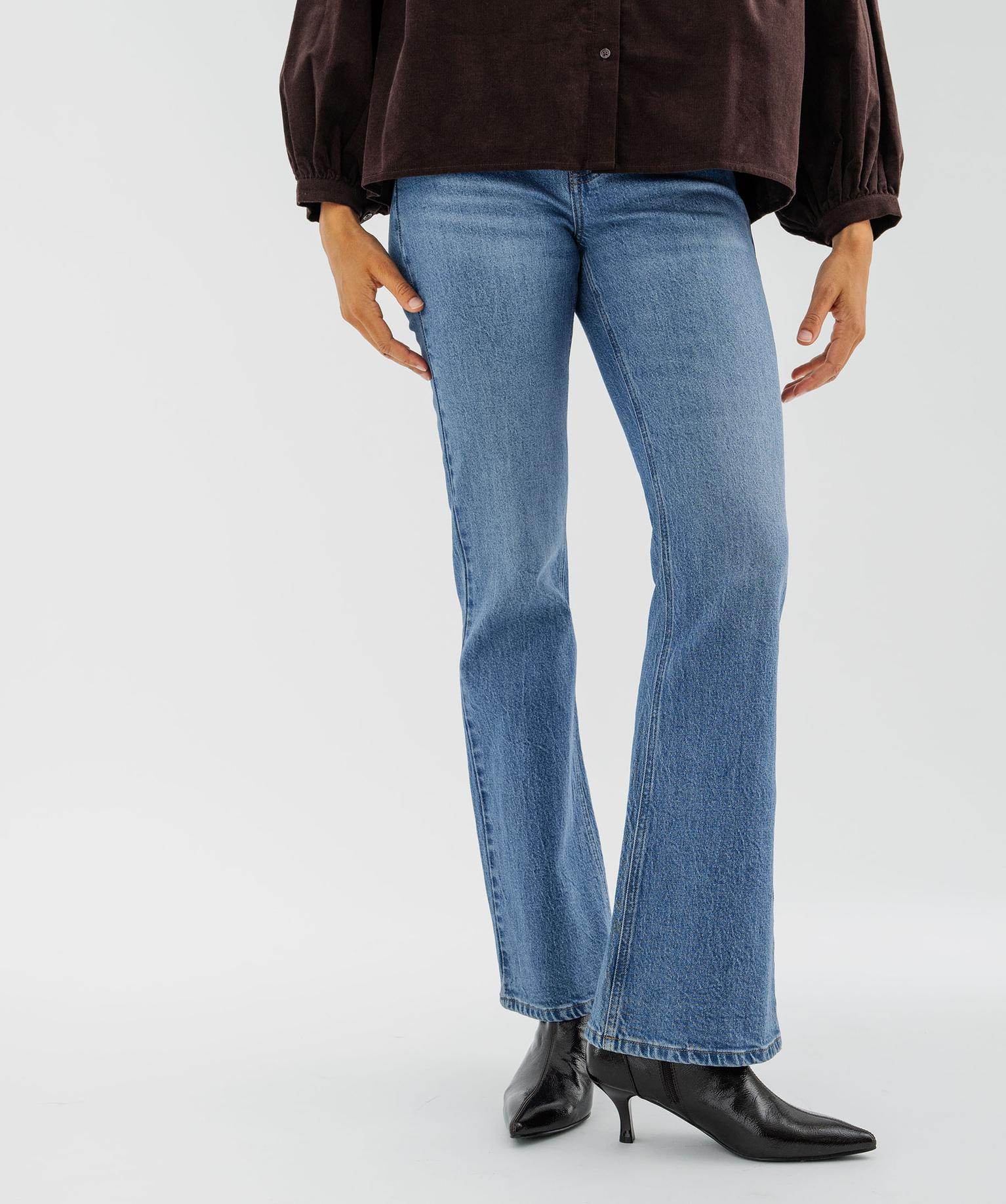 Jean bootcut taille haute femme - 42-44/L - bleu fonce - GEMO