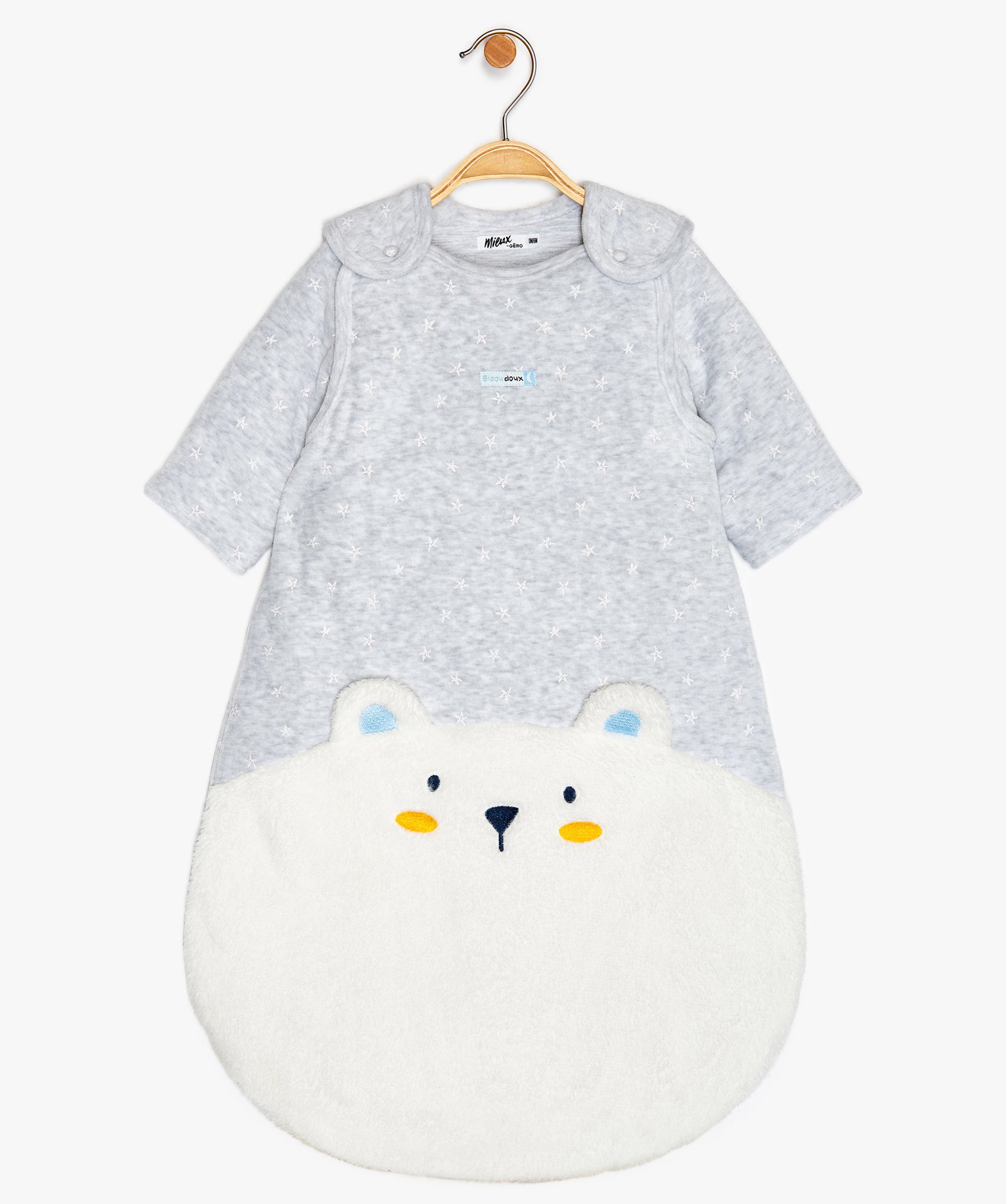 Gigoteuse Bebe Garcon A Manches Amovibles Avec Motif Ourson Gemo