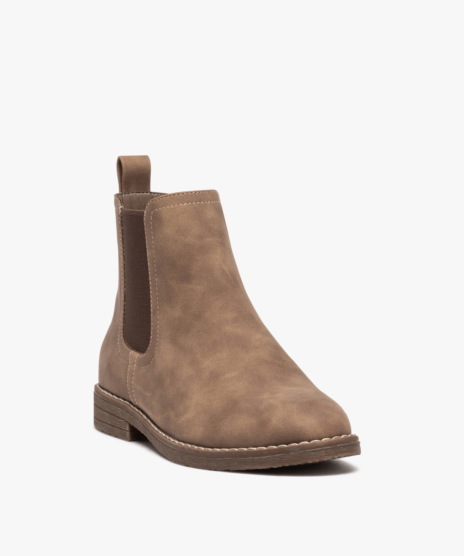 Boots Chelsea mates femme marron fonce GEMO