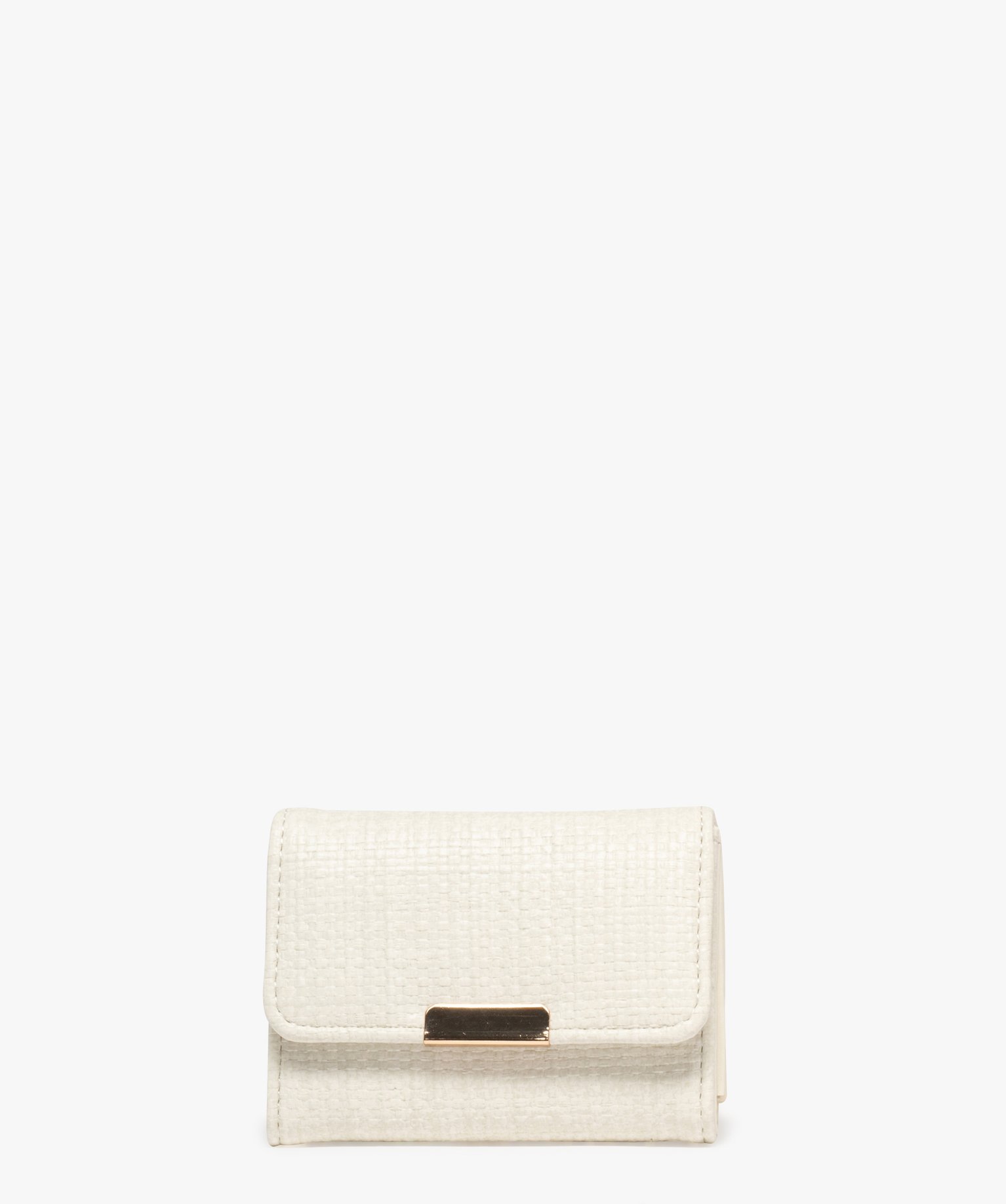 Porte-monnaie à rabat pressionné femme - TU - blanc chine - GEMO