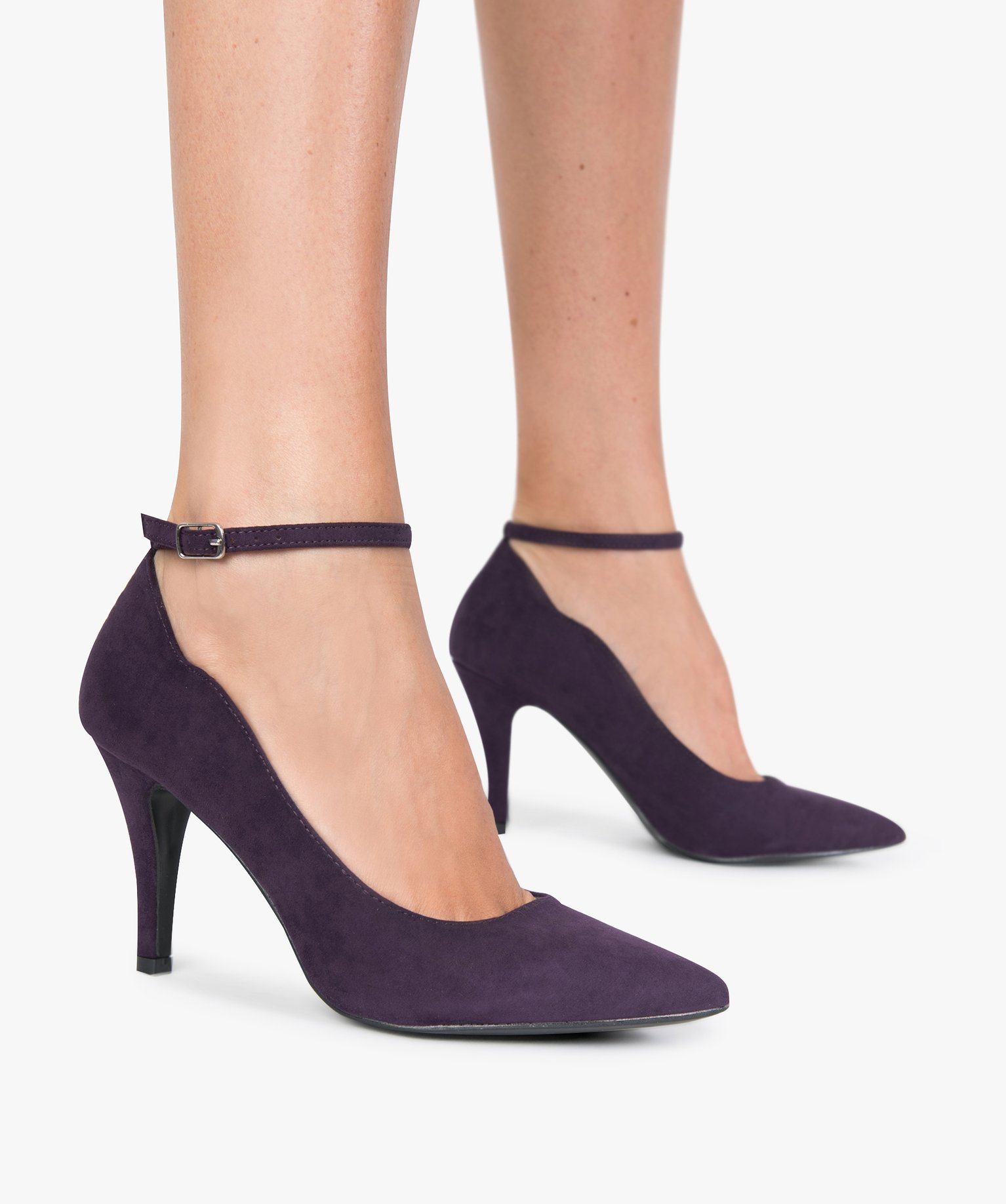 Dream Pairs Escarpins à Talons Hauts Angela - Nubuck - Bride Cheville - 7,5 Cm - Pour Mariage Et Soirée Chaussures Soirée Femme