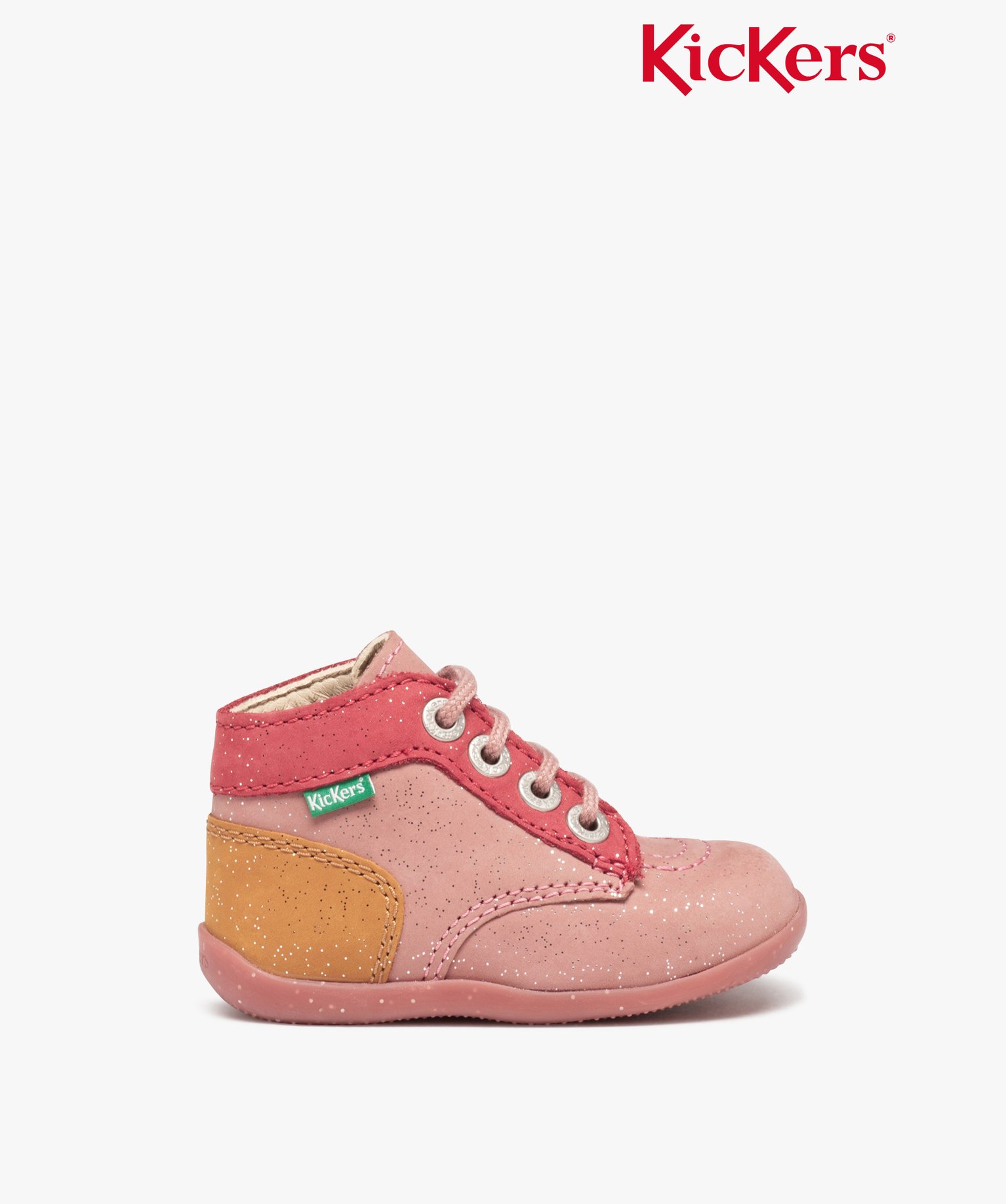 Chaussures premiers pas bébé fille en cuir multicolores - Kickers - 21 - rose - KICKERS