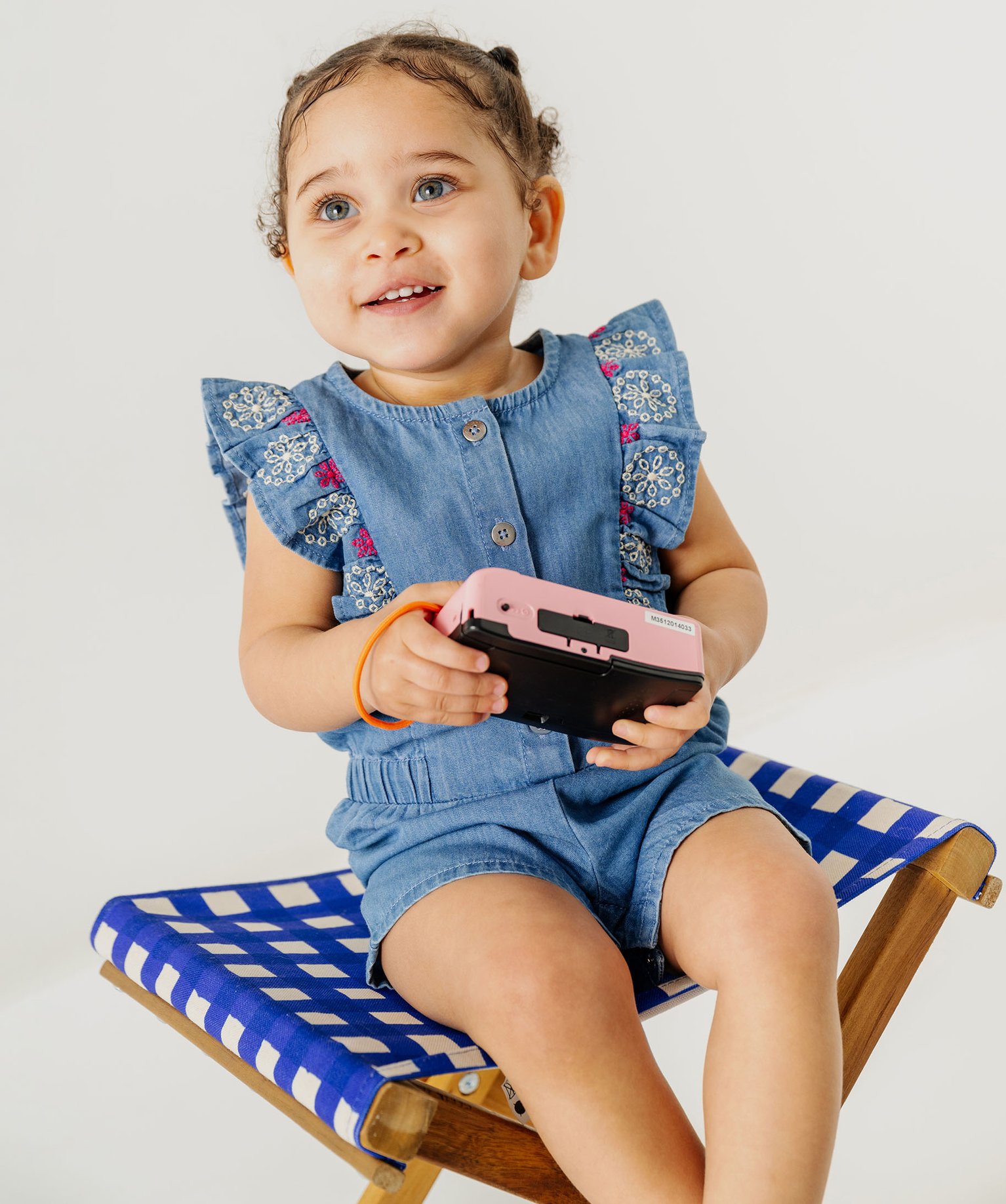 Combishort avec volants brodés sur les épaules bébé fille - 18M - bleu - GEMO