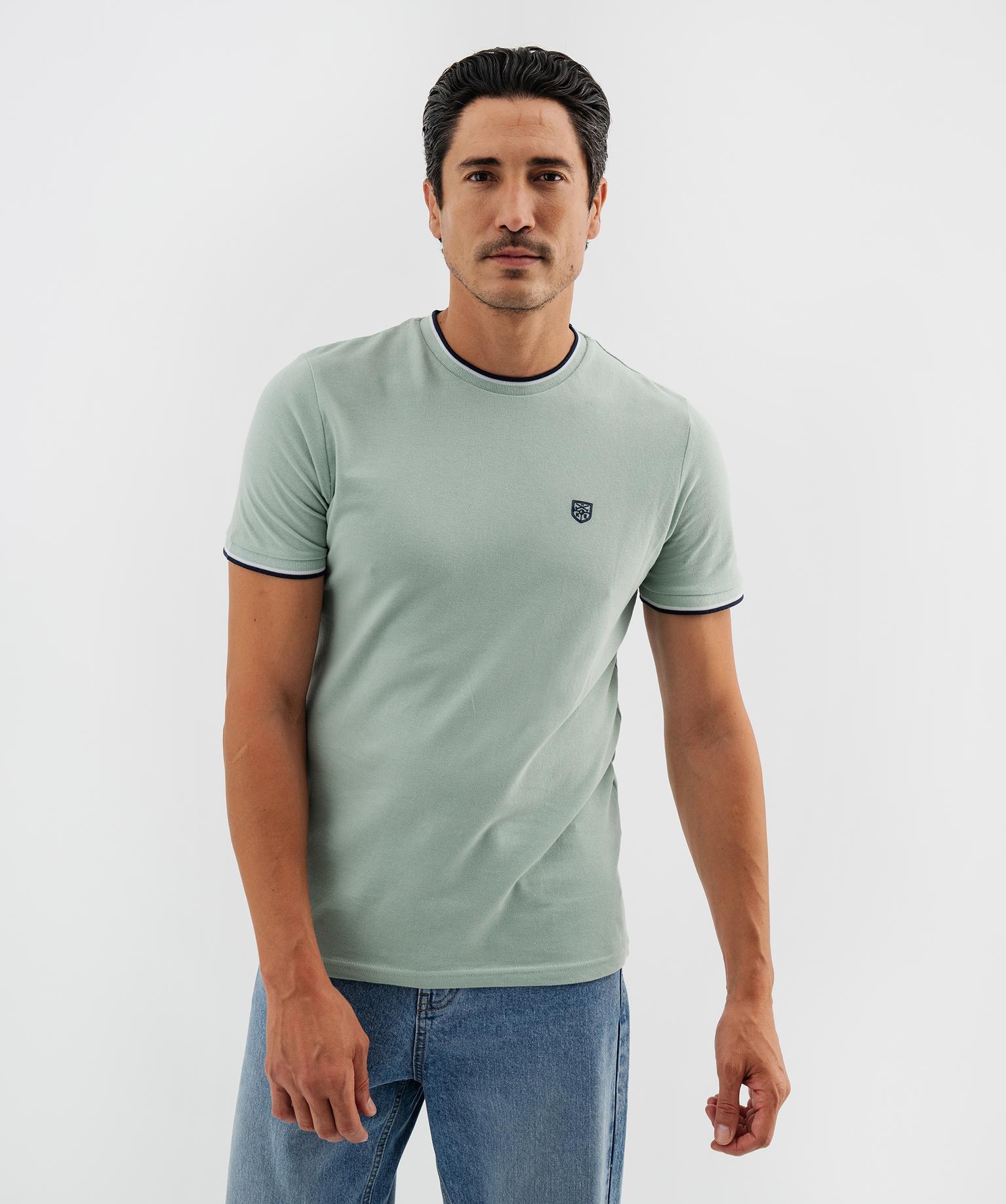 Tee-shirt col rond uni homme - Kensington - 36/S - vert clair - KENSINGTON