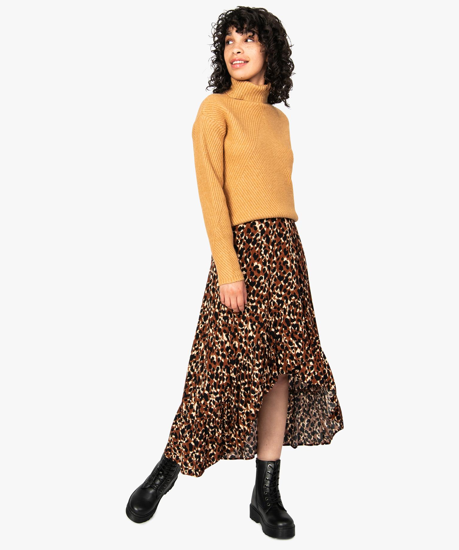 Jupe Tennis Femme Lucky In Love Taille S (4-6) - Imprimé Léopard - Pour Le Sport Ou Le Style Athleisure