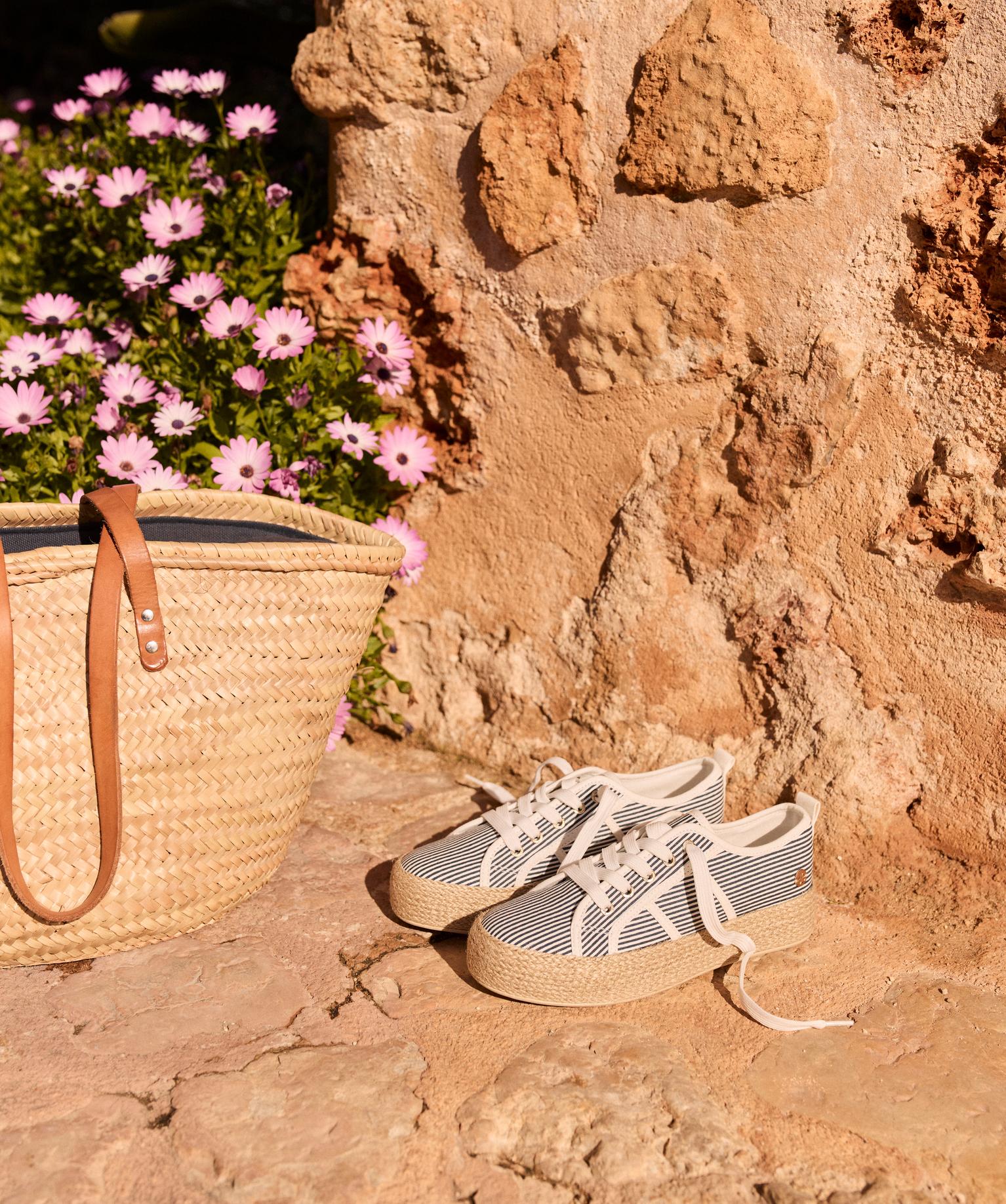 Baskets en toile à semelle plateforme en corde femme - LuluCastagnette - LULUCASTAGNETTE Baskets en toile à semelle plateforme en corde femme - LuluCastagnette - LULUCASTAGNETTE