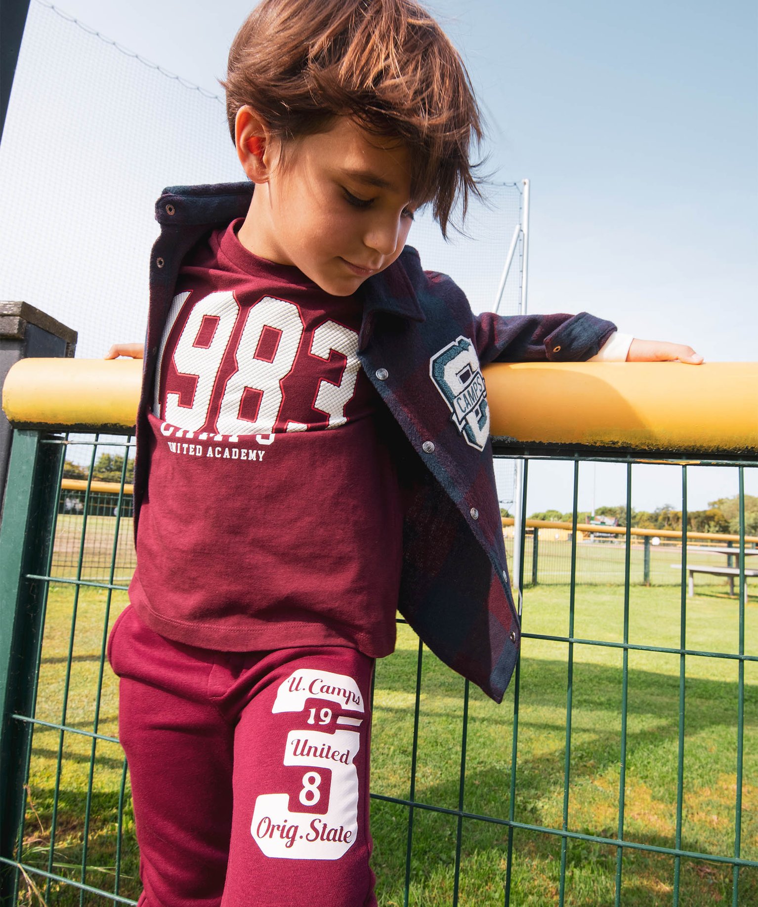 Tee-shirt à manches longues effet 2 en 1 garçon - Camps United - 6 - rouge fonce - CAMPS UNITED DTR