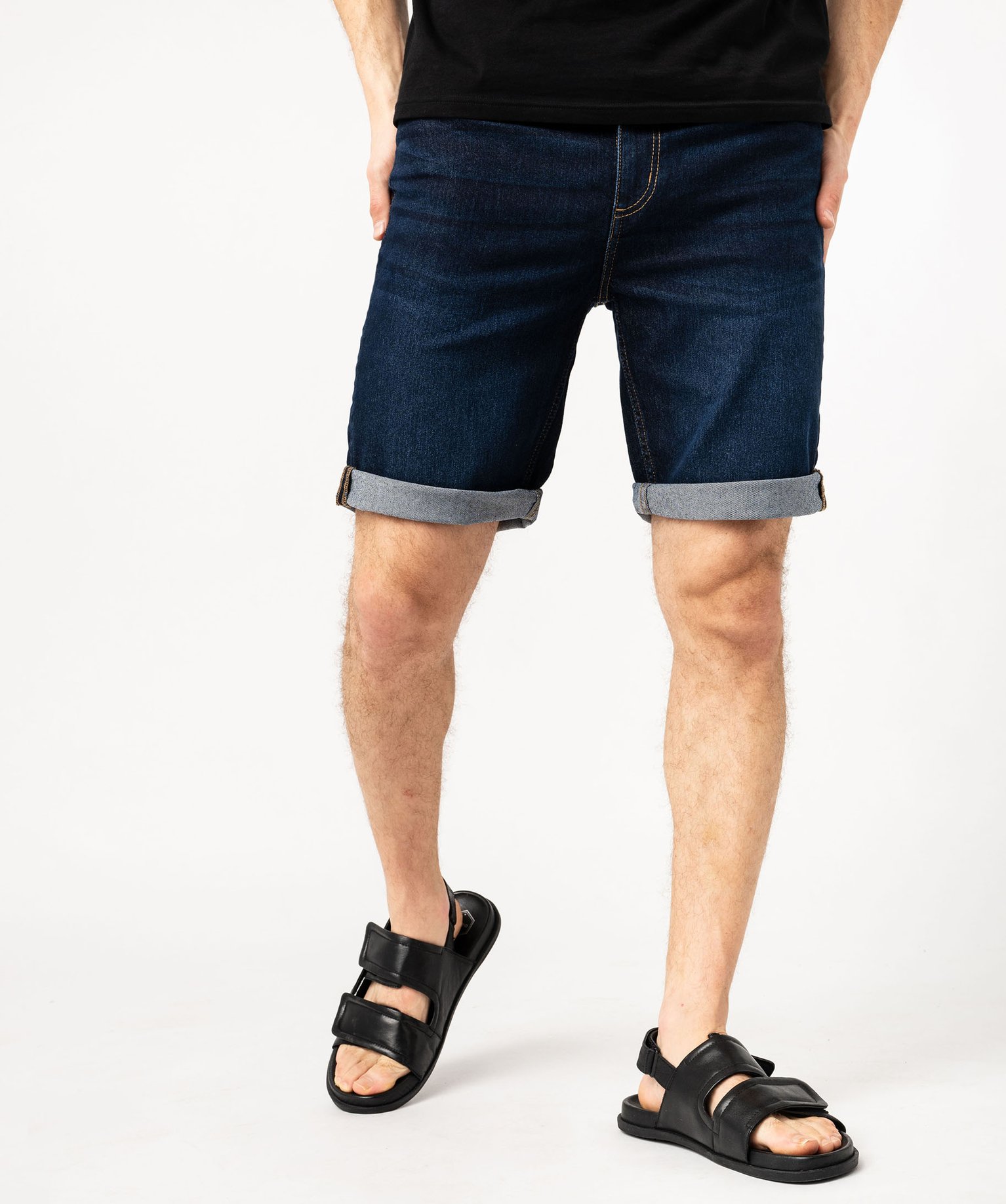 Bermuda en jean stretch coupe droite homme - 56 - bleu - GEMO