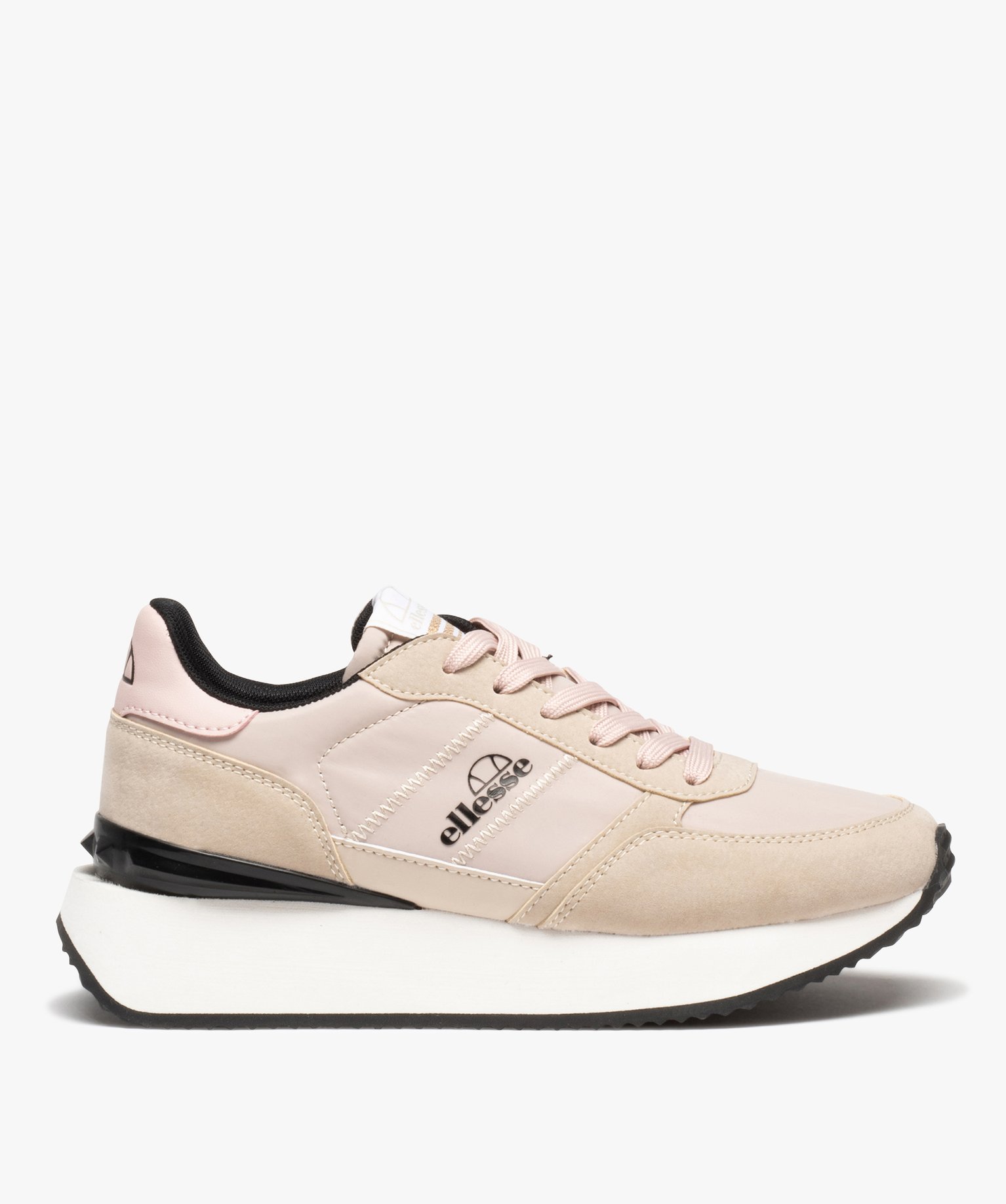 Baskets femme dessus en tissu avec semelle épaisse - Ellesse - 40 - beige - ELLESSE