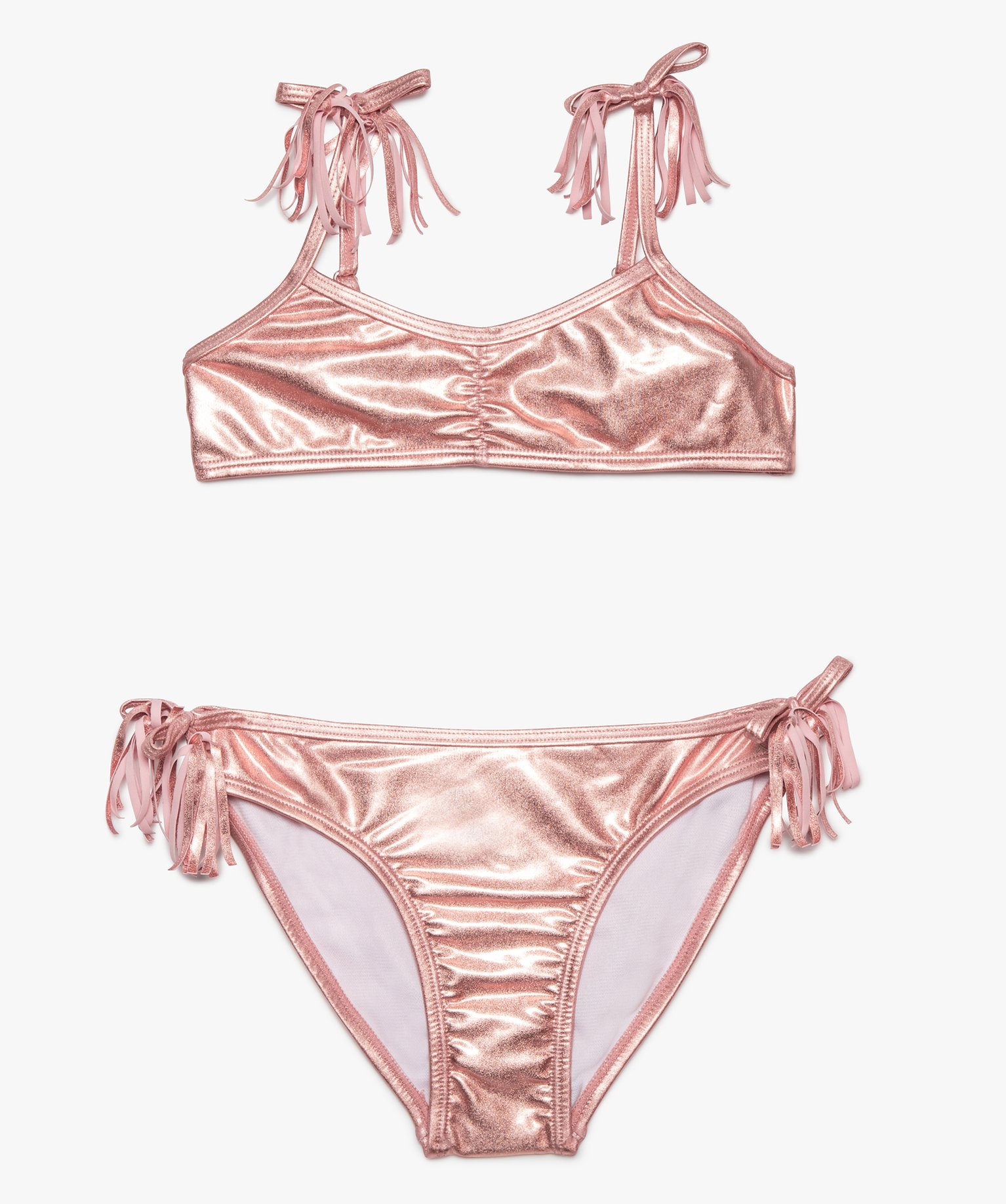 Maillot De Bain Fille 2 Pieces En Matiere Pailletee Gemo Maillot De Bain Fille 2 Pieces En Matiere Pailletee Gemo