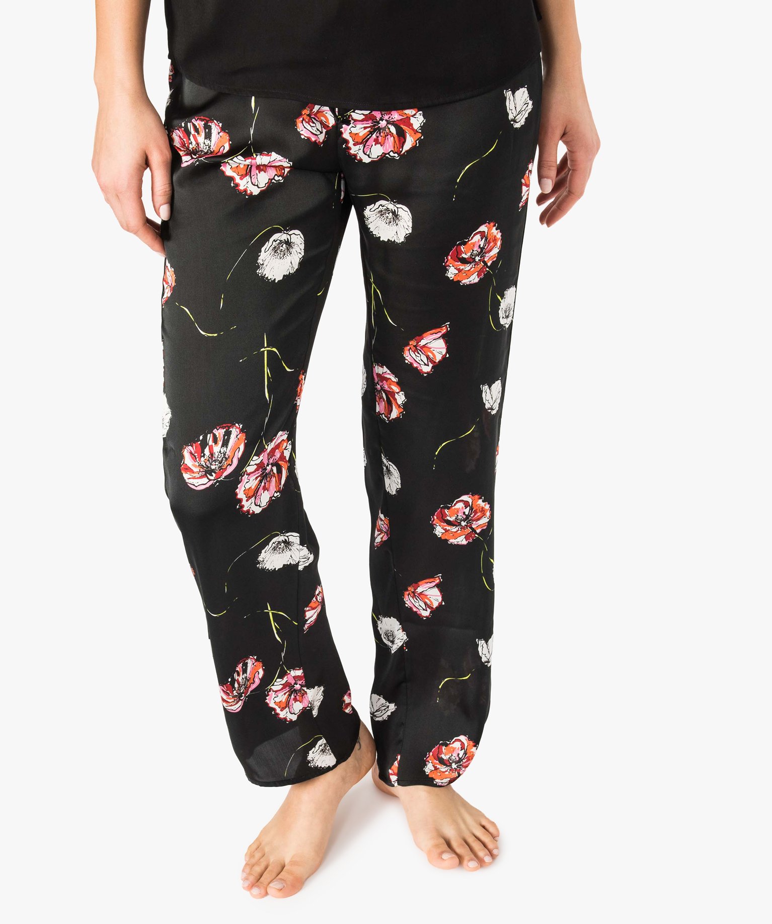 Pantalon de pyjama femme en satin imprimé GEMO