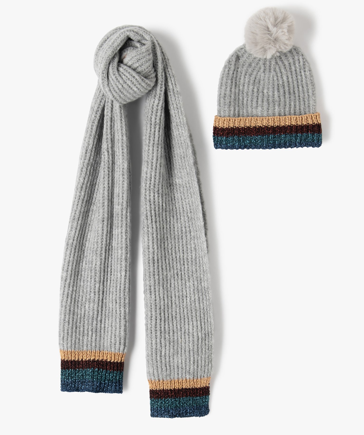 Ensemble Hiver Bonnet écharpe Gants 3 En 1 - Femme - Écran Tactile - Cadeau Idéal Pour Ski, Quotidien, Noël
