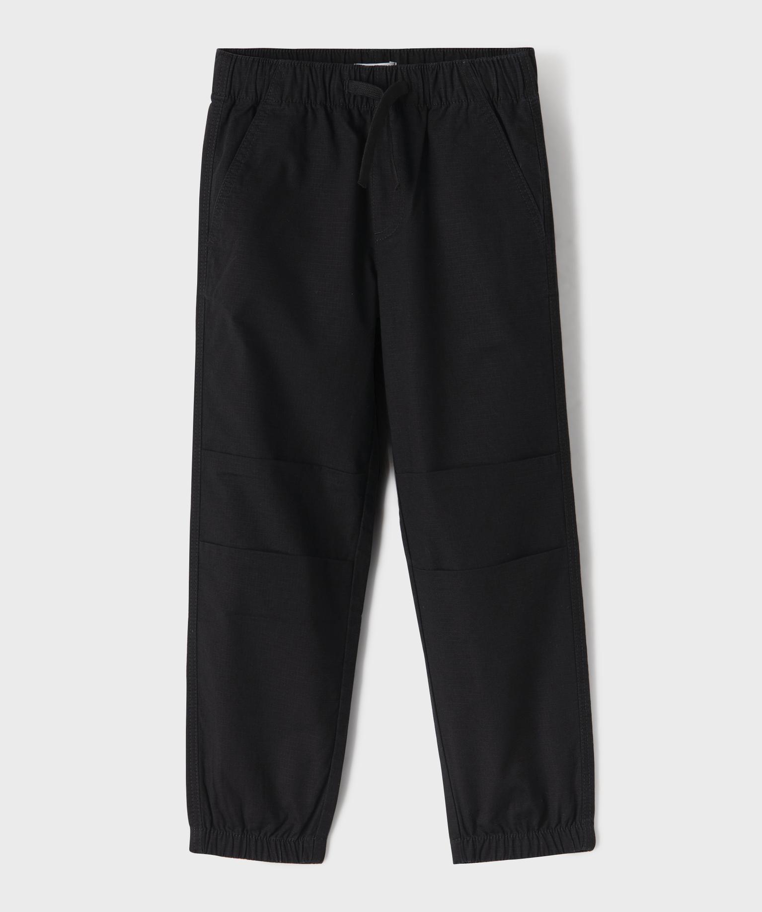 Pantalon parachute avec taille élastique ajustable garçon - 9A - noir standard - GEMO