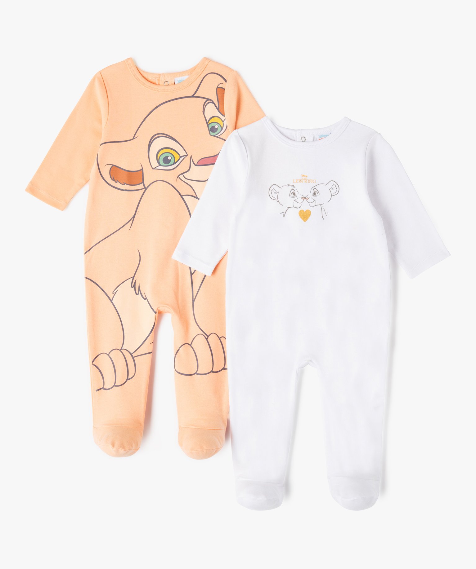 Pyjama dors-bien en jersey imprimé bébé - Disney - 1M - ecru - DISNEY BABY