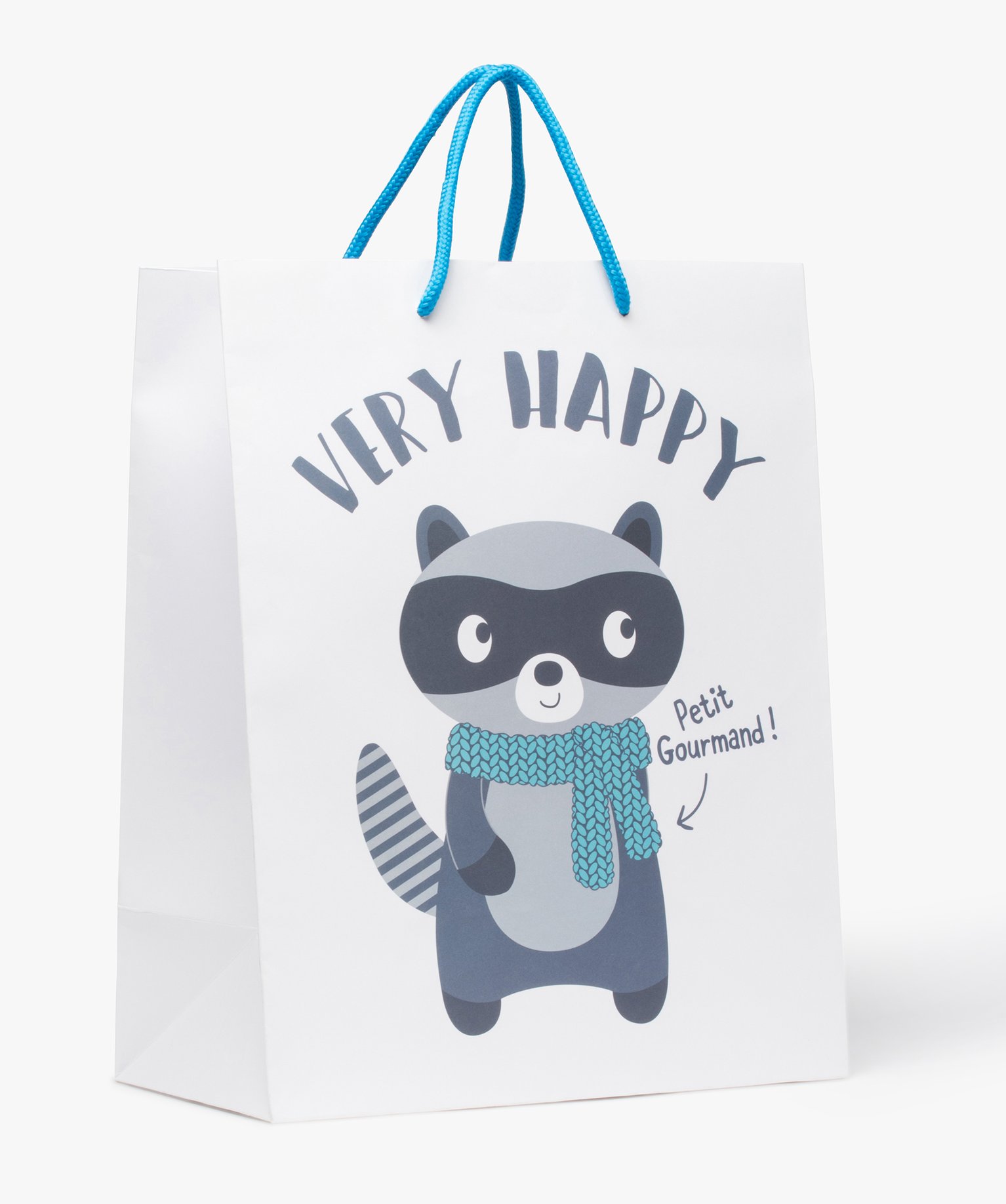 Pochette cadeau bébé avec motif raton-laveur - TU - gris clair - GEMO