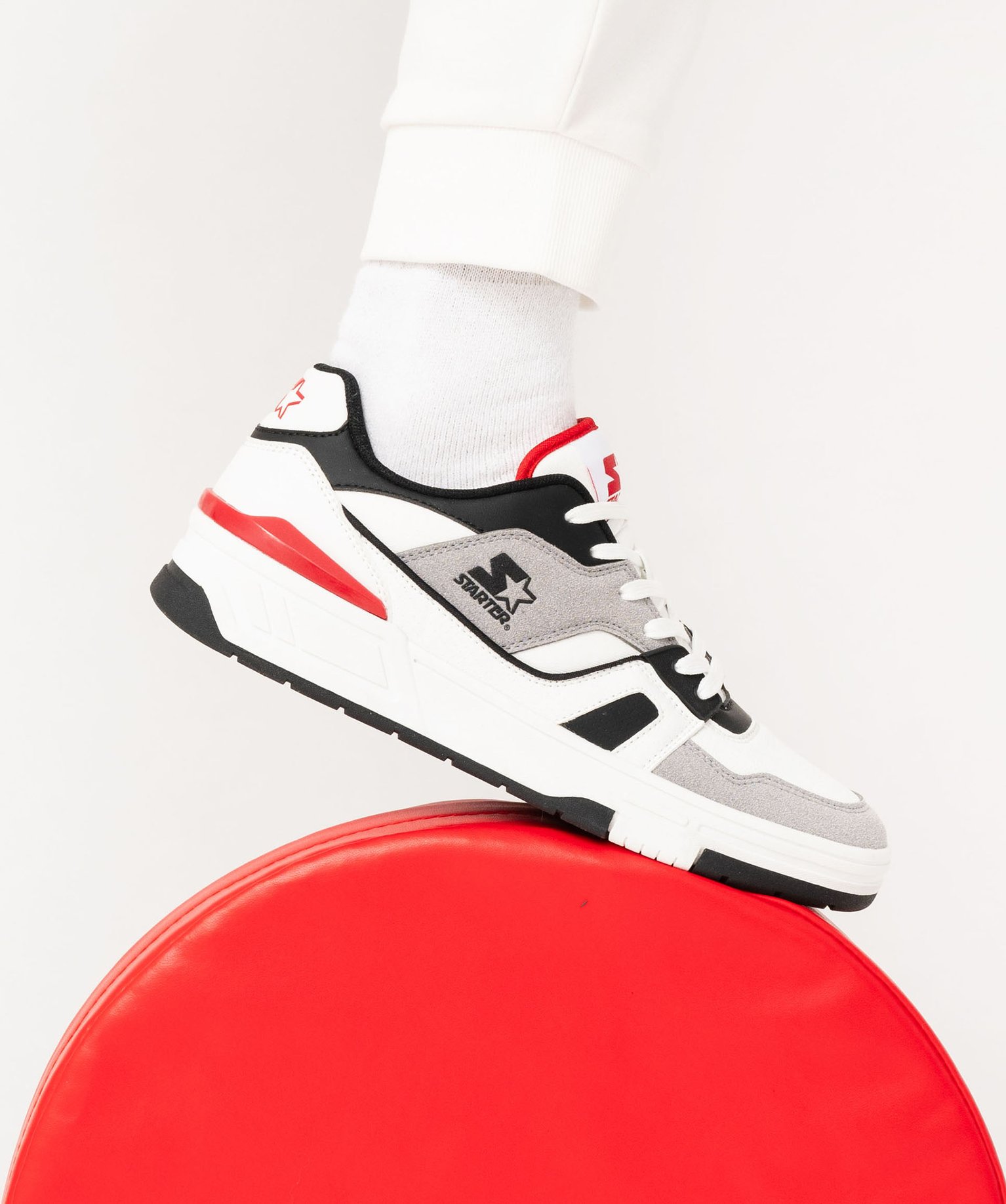 Baskets homme avec détails colorés à lacets - Starter - 42 - blanc - STARTER