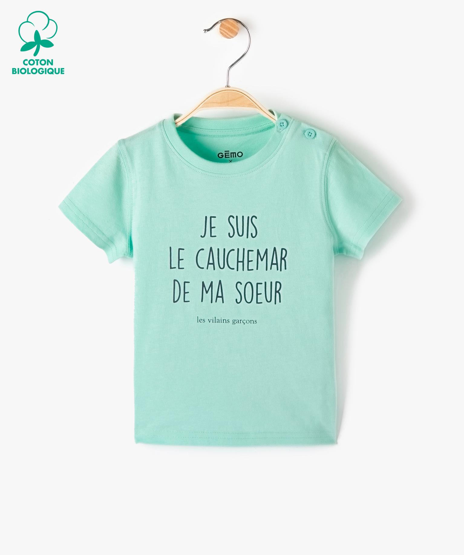 T-shirt Bébé Humour "Batterie Déchargée" - 100% Coton, Manches Courtes, Tailles 3 à 18 Mois