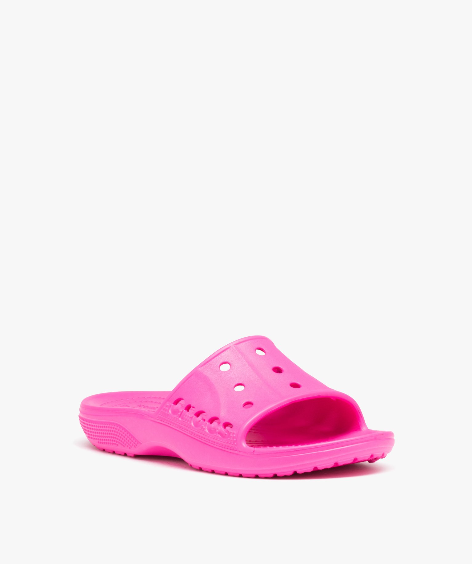 Claquettes femme unies à bride large perforée - Crocs - 36/37 - rose - CROCS