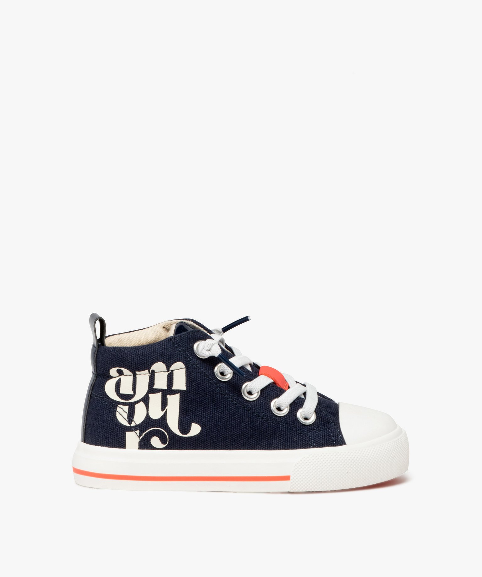 Baskets fille en toile unie style denim avec détails contrastés - 28 - marine - GEMO