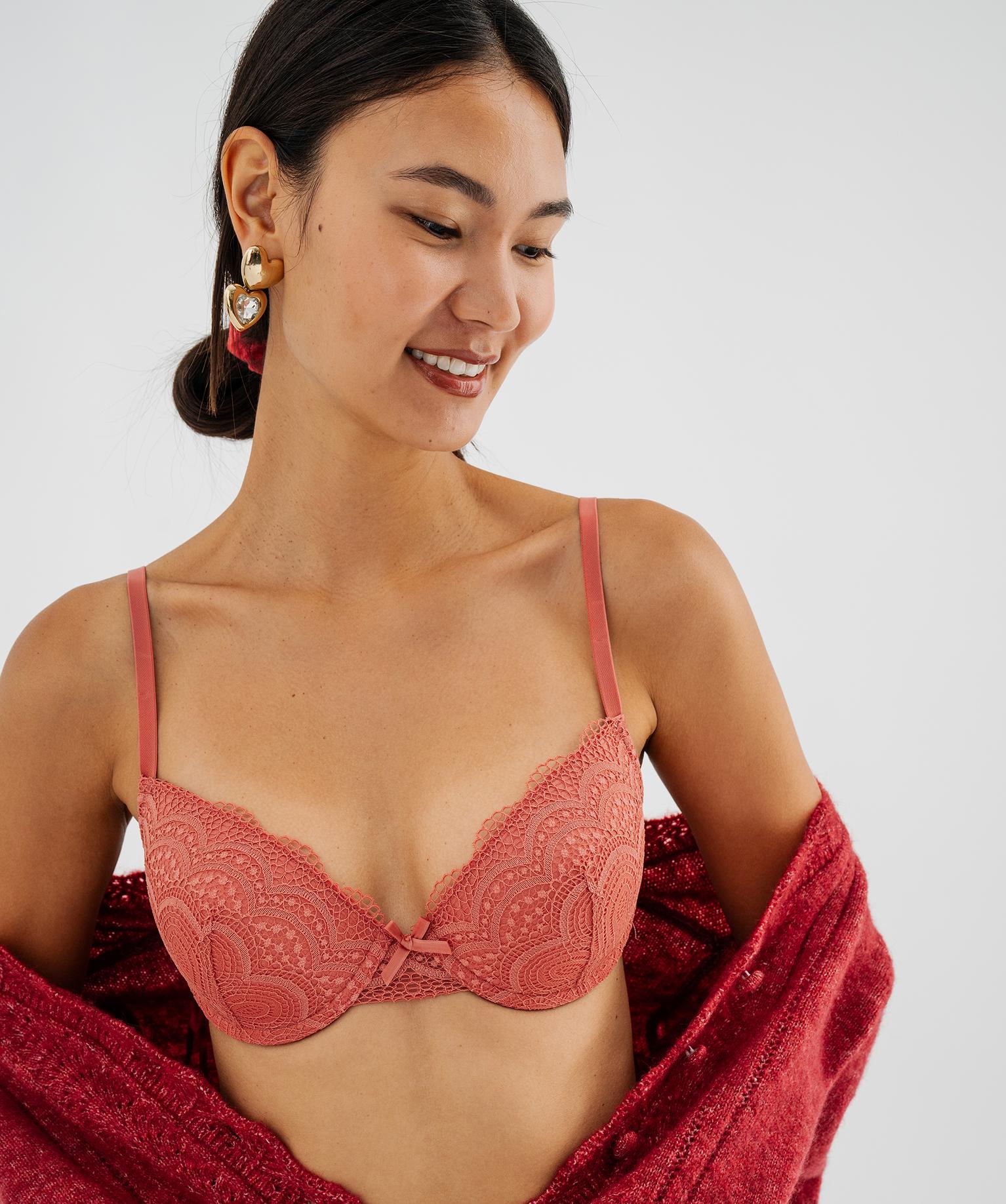 Soutien-gorge corbeille en dentelle à armatures - GEMO Soutien-gorge corbeille en dentelle à armatures - GEMO