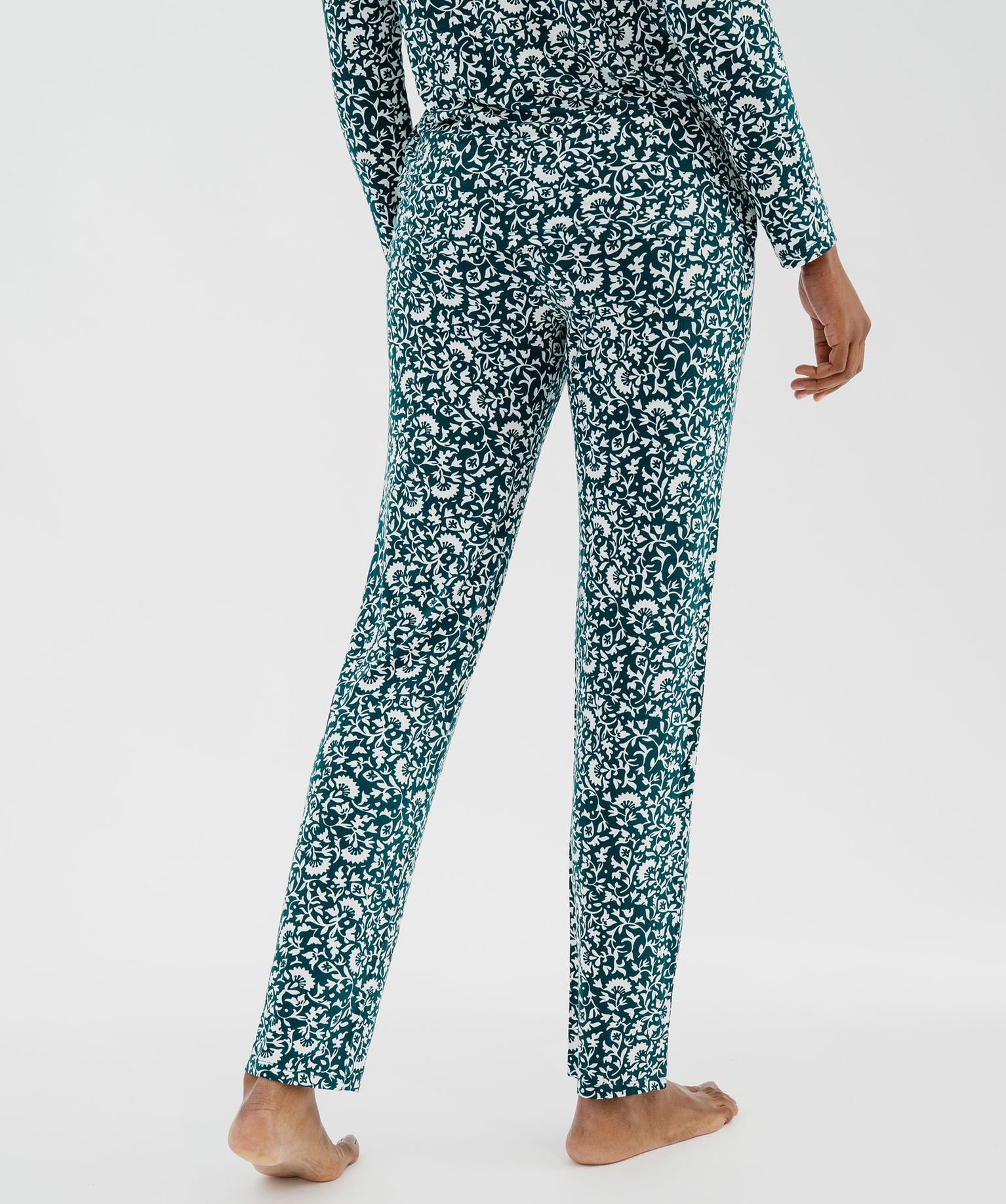 Pantalon De Pyjama Femme Couleur Figue - Coupe Large Avec Poches, Vêtement Nuit Détente