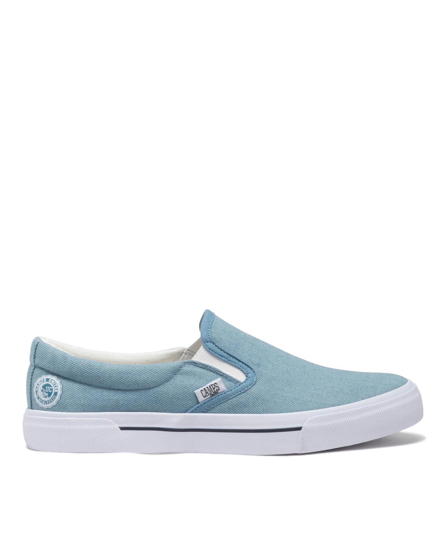 Baskets homme en toile slippers style denim - Camps United - 43 - bleu - CAMPS