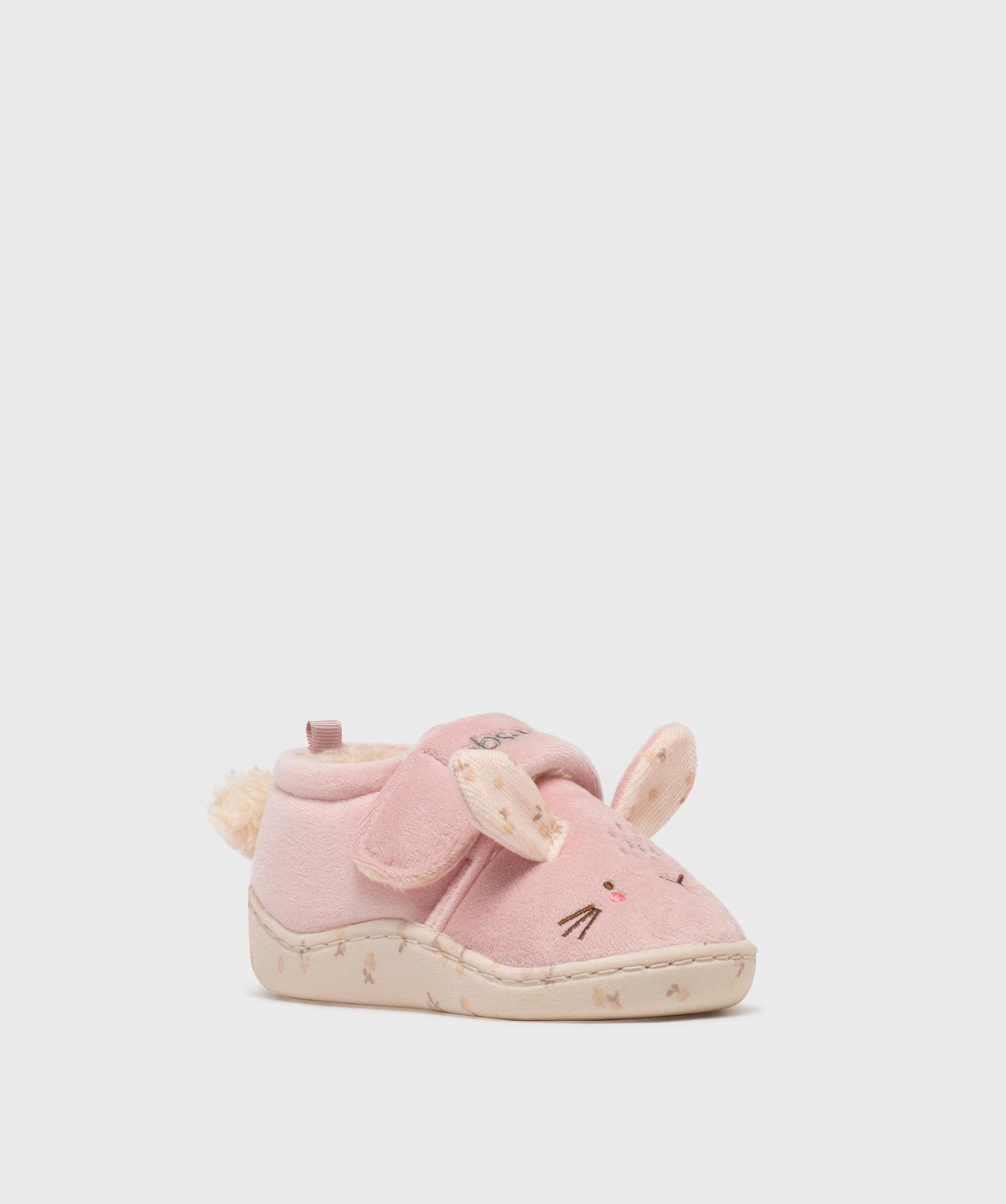 Chaussons forme lapin avec doublure chaude bébé fille - Absorba - 20 - rose clair - GEMO