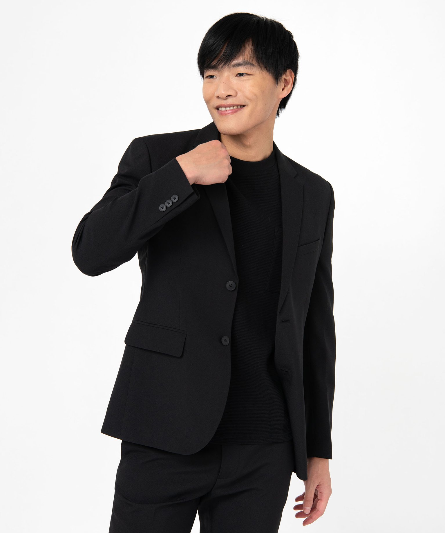 Veste de costume droite 2 boutons homme - 64 - noir - GEMO