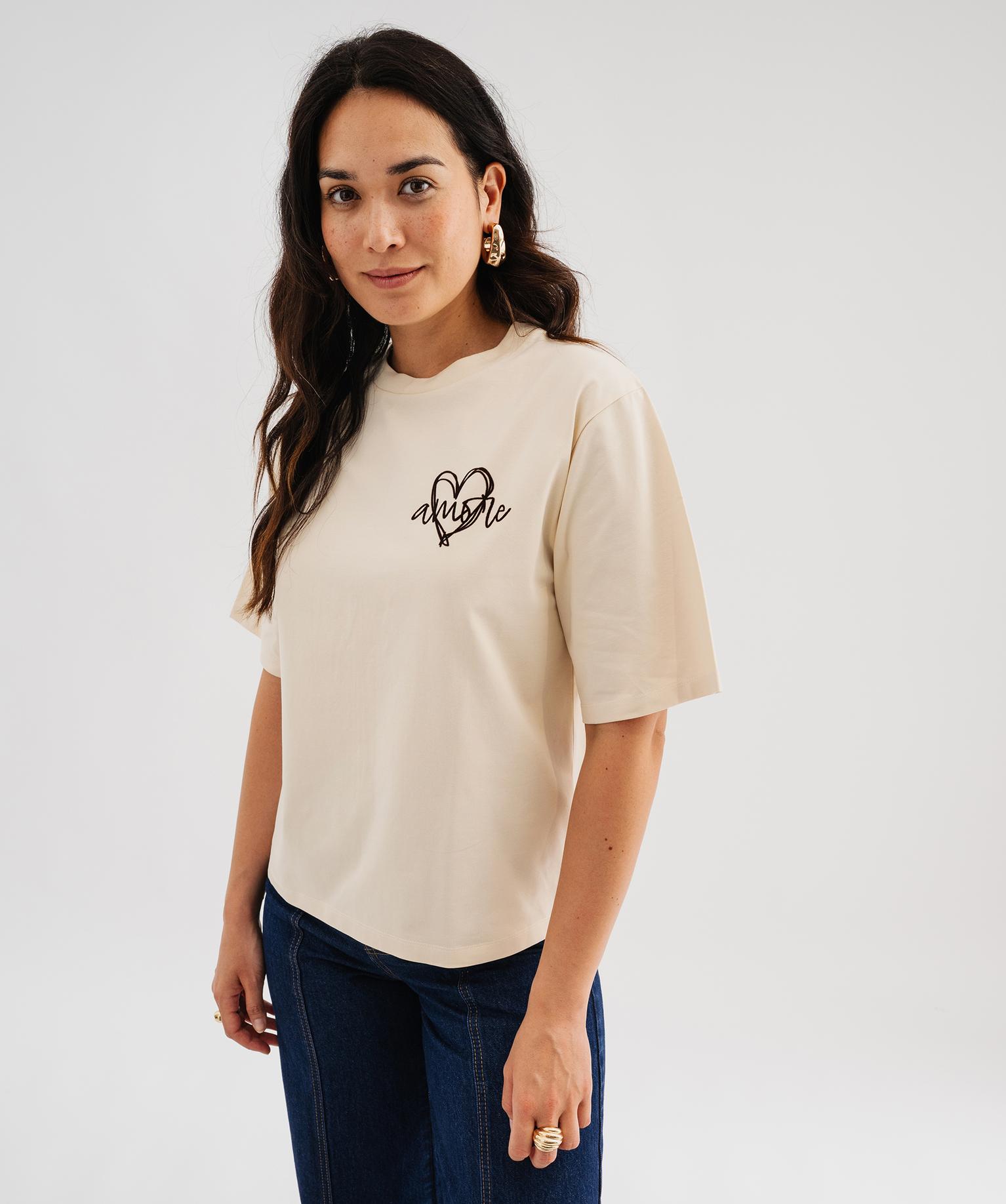 Tee-shirt manches courtes loose imprimé devant et dos femme - GEMO Tee-shirt manches courtes loose imprimé devant et dos femme - GEMO