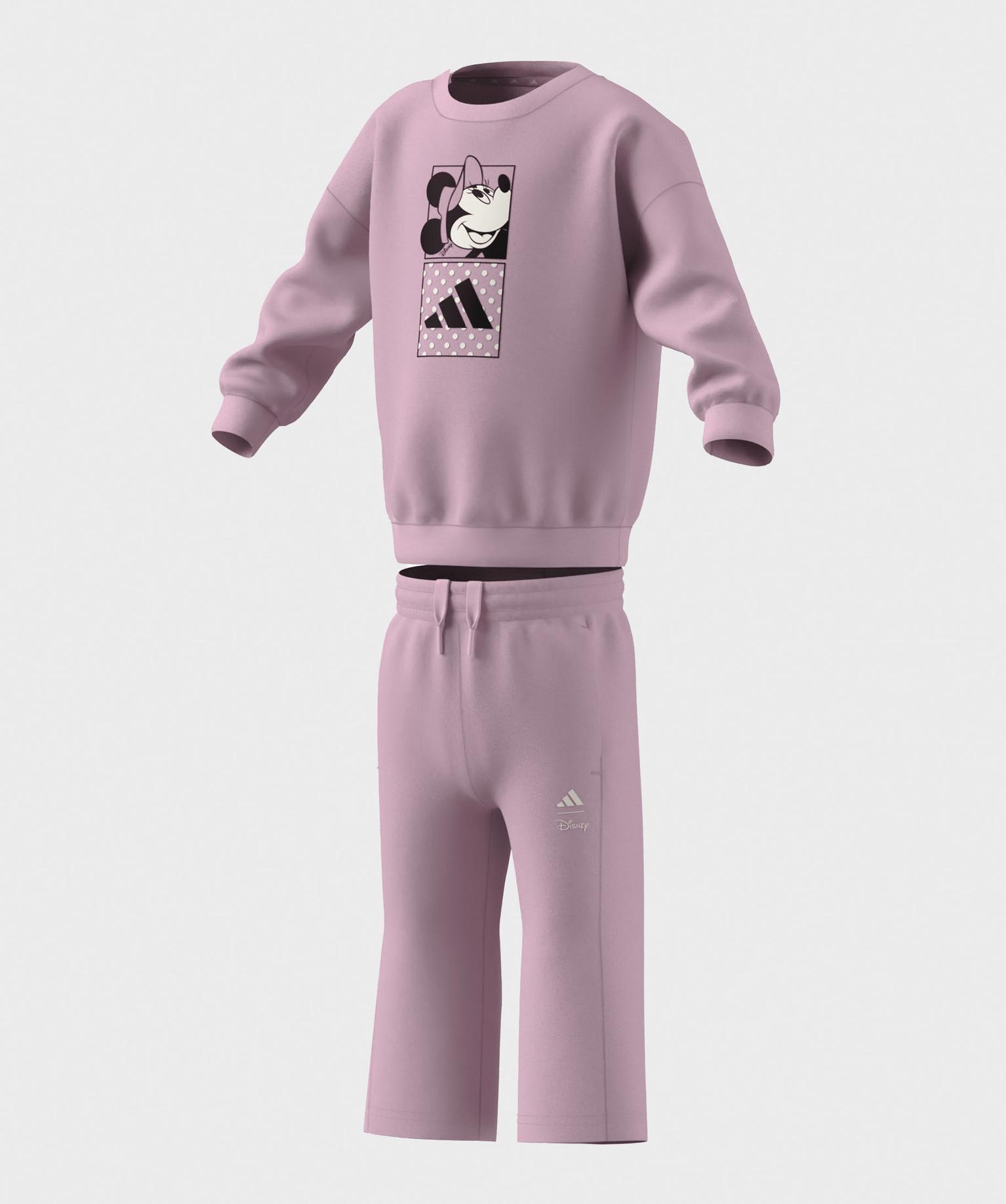 Ensemble de jogging motif Minnie bébé fille sweat et pantalon - Adidas X Disney - 3A - rose standard - ADIDAS