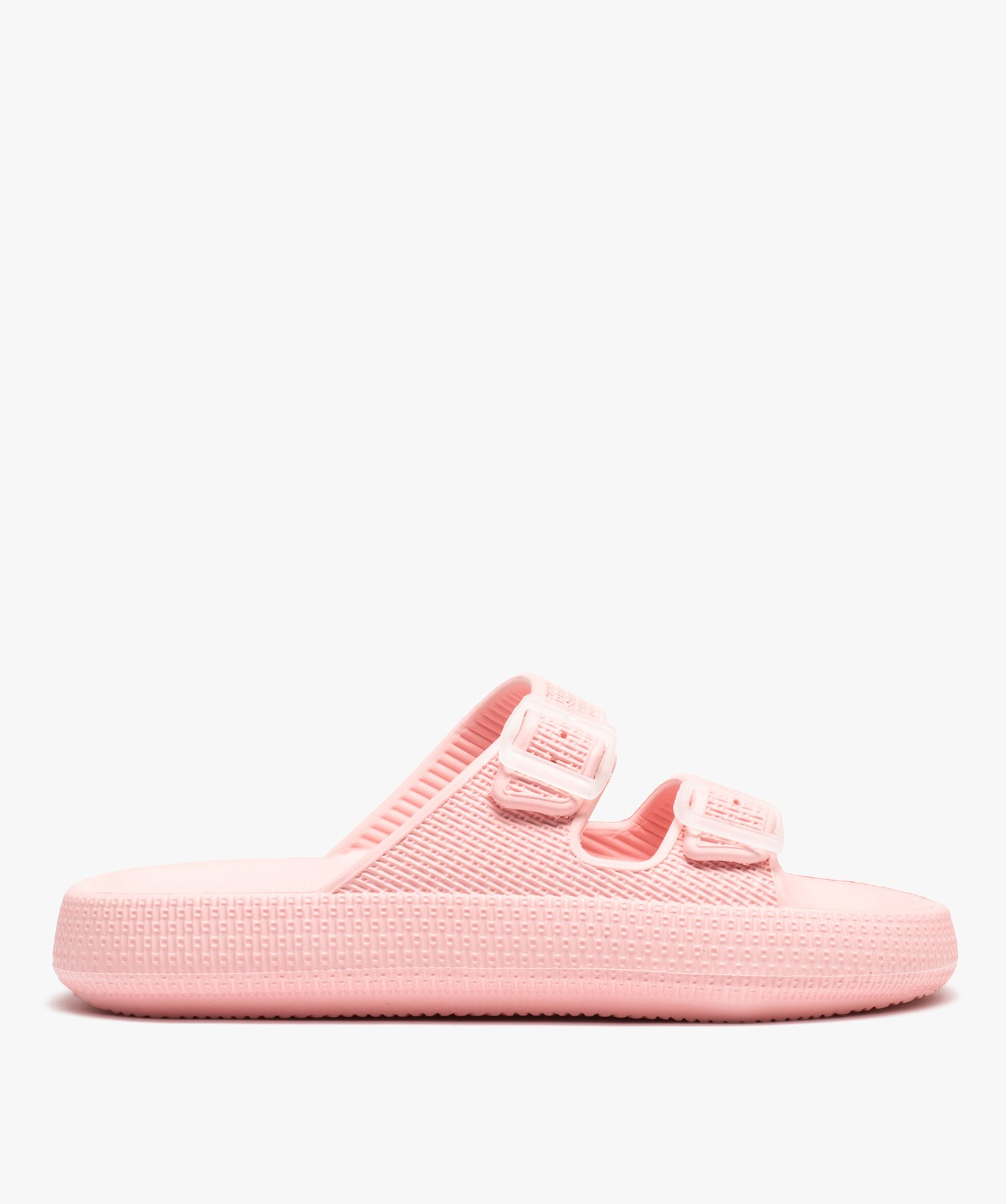 Mules de piscine femme unies à brides bouclées - 36/37 - rose - GEMO