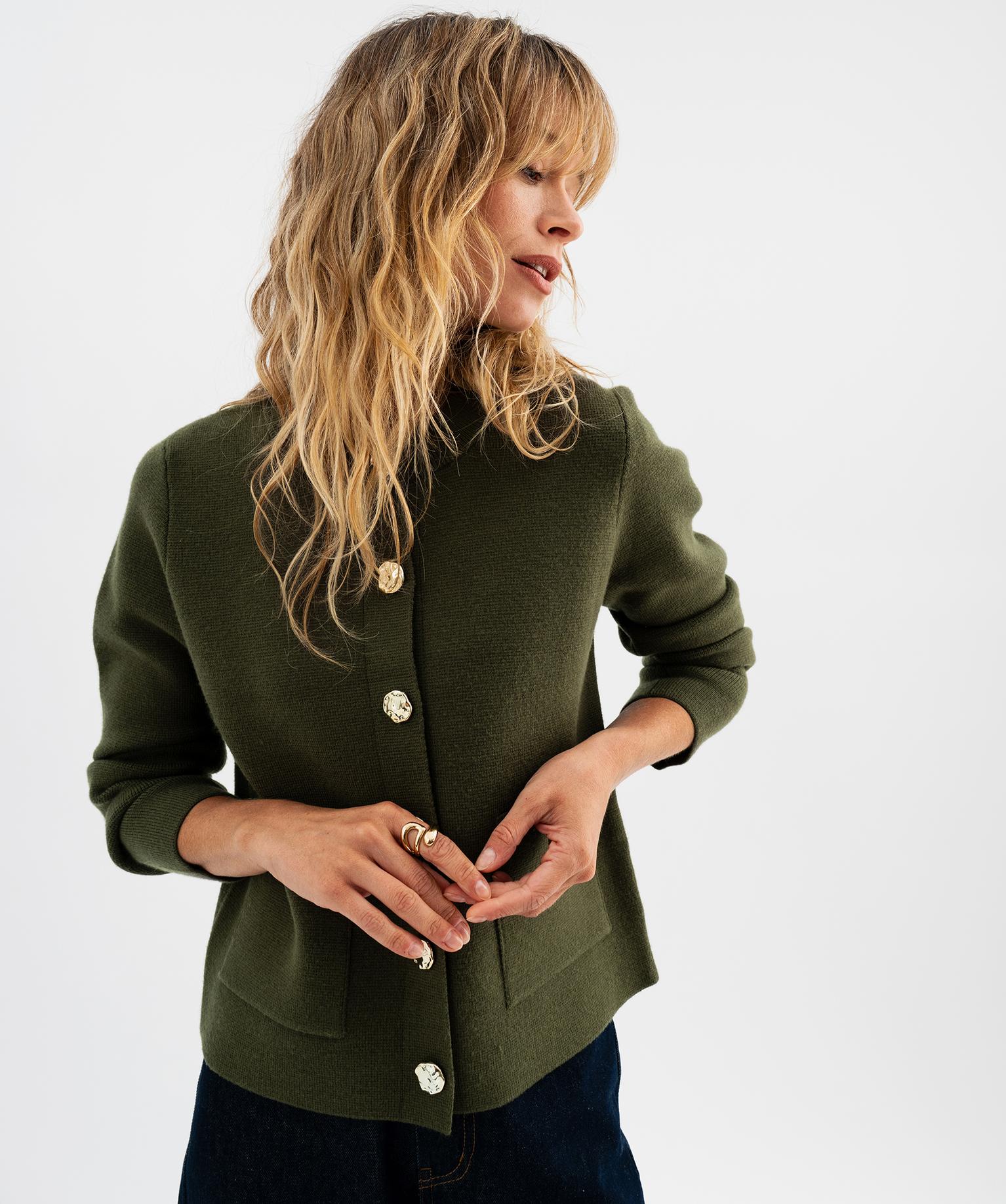 Gilet chic boutons dorés femme - GEMO