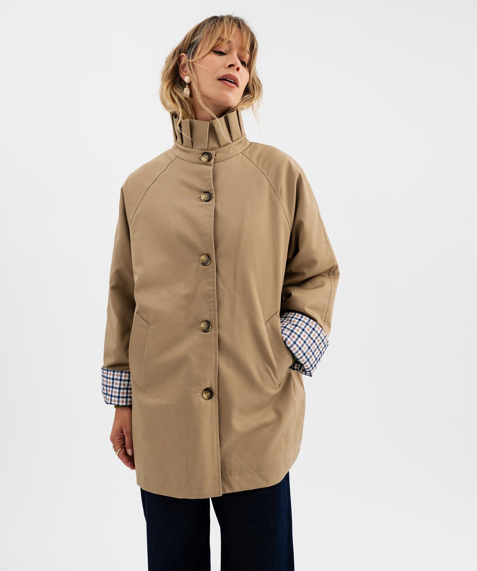Imperméable col plissé femme - GEMO