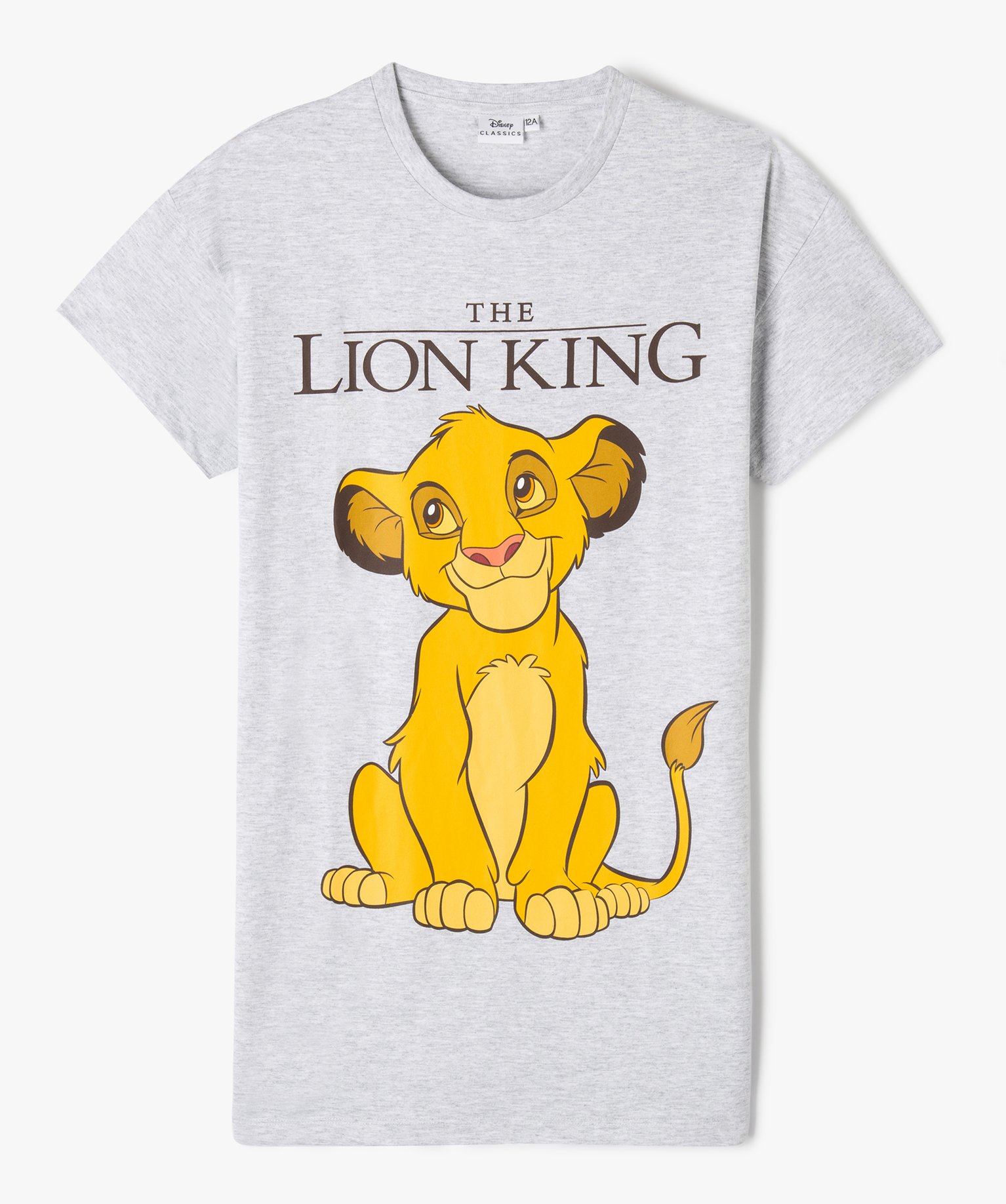 Chemise de nuit imprimé Simba fille - Disney Le Roi Lion - 10 - gris - ROI LION