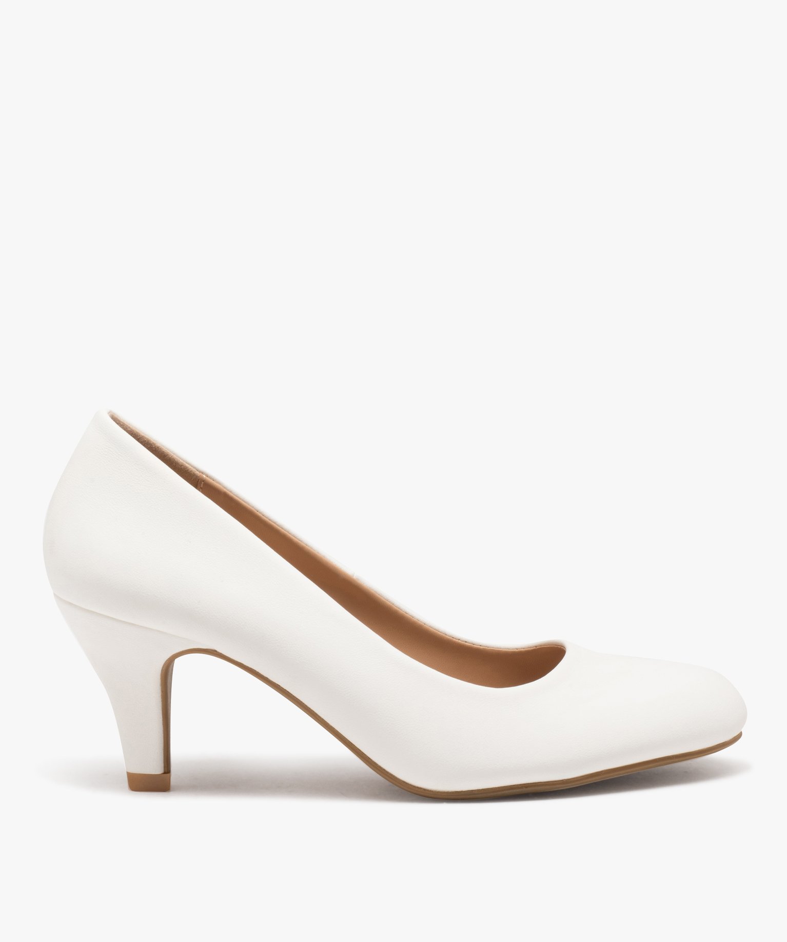 Escarpins femme unis à bout rond - 41 - blanc - VALENTINA BALDANO