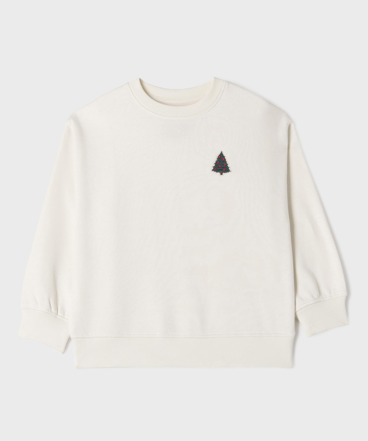 Sweat spécial Noël avec motif poitrine et dos garçon - 10A - ecru - GEMO