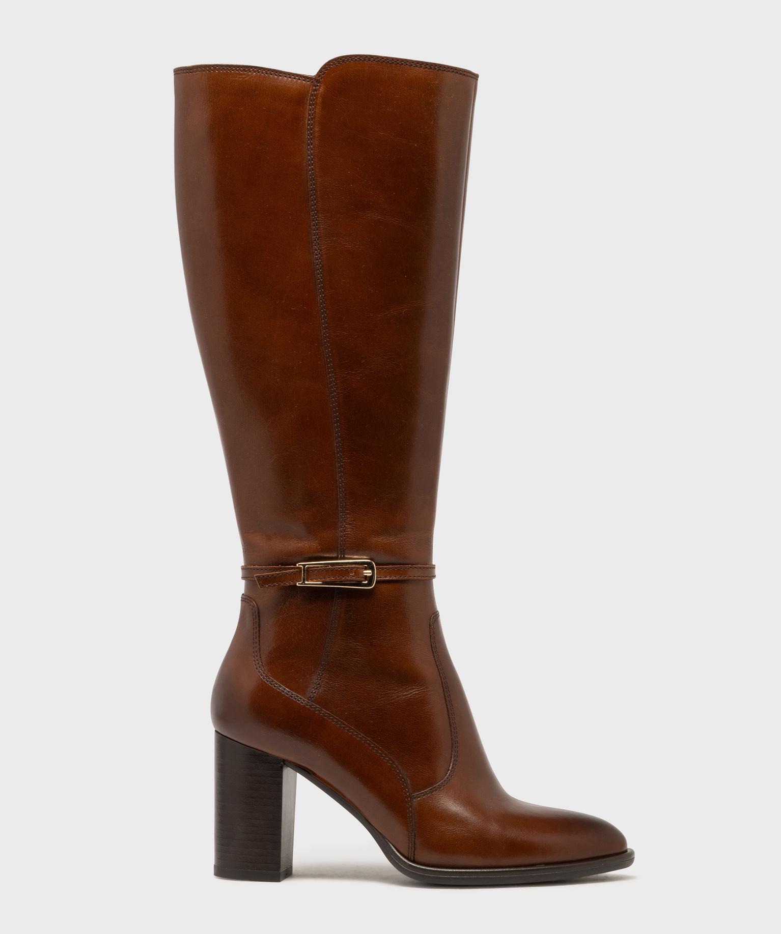 Bottes à talon en cuir look cavalières femme - Tanéo - TANEO Bottes à talon en cuir look cavalières femme - Tanéo - TANEO