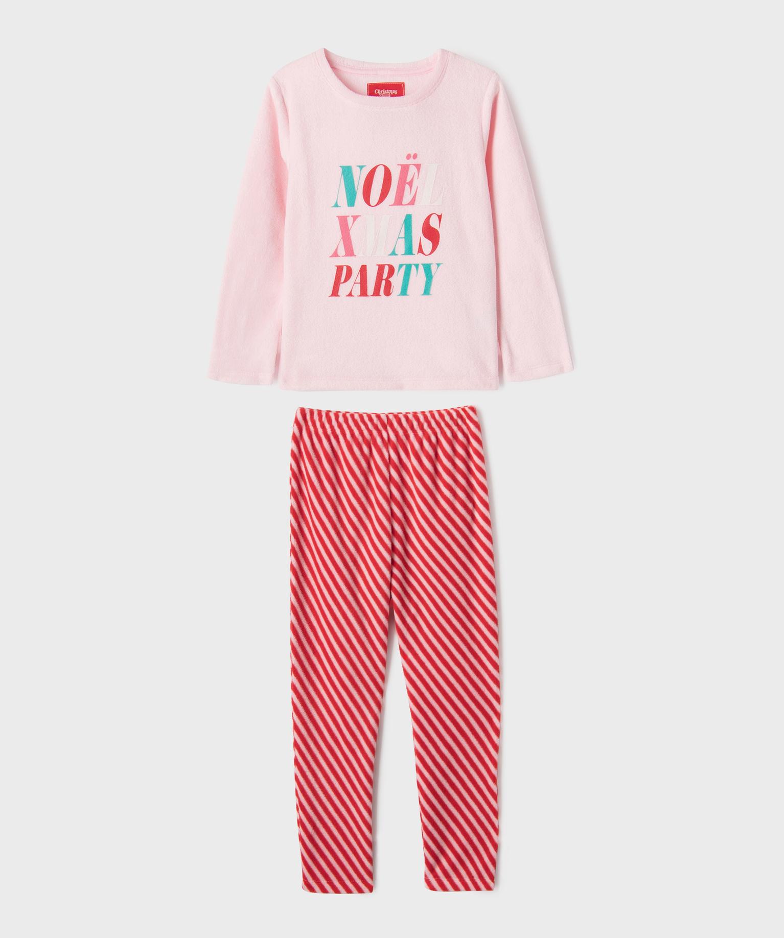 Pyjama 2 pièces Noël fille - 8A - rose chine - GEMO