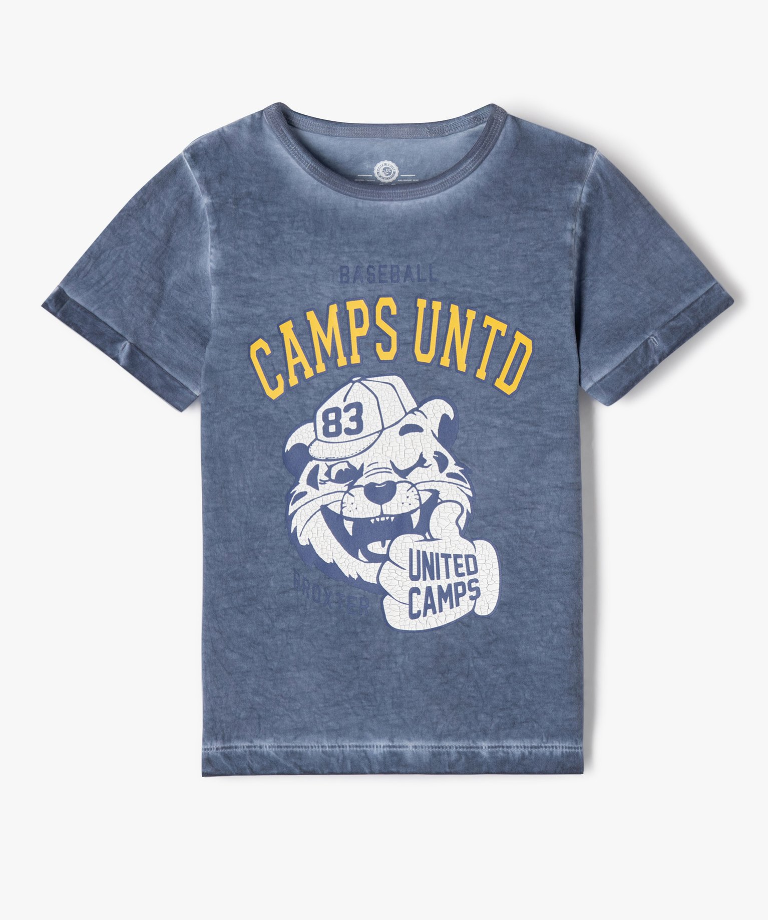 Tee-shirt à manches courtes motif base-ball garçon - Camps United - 8 - bleu - CAMPS